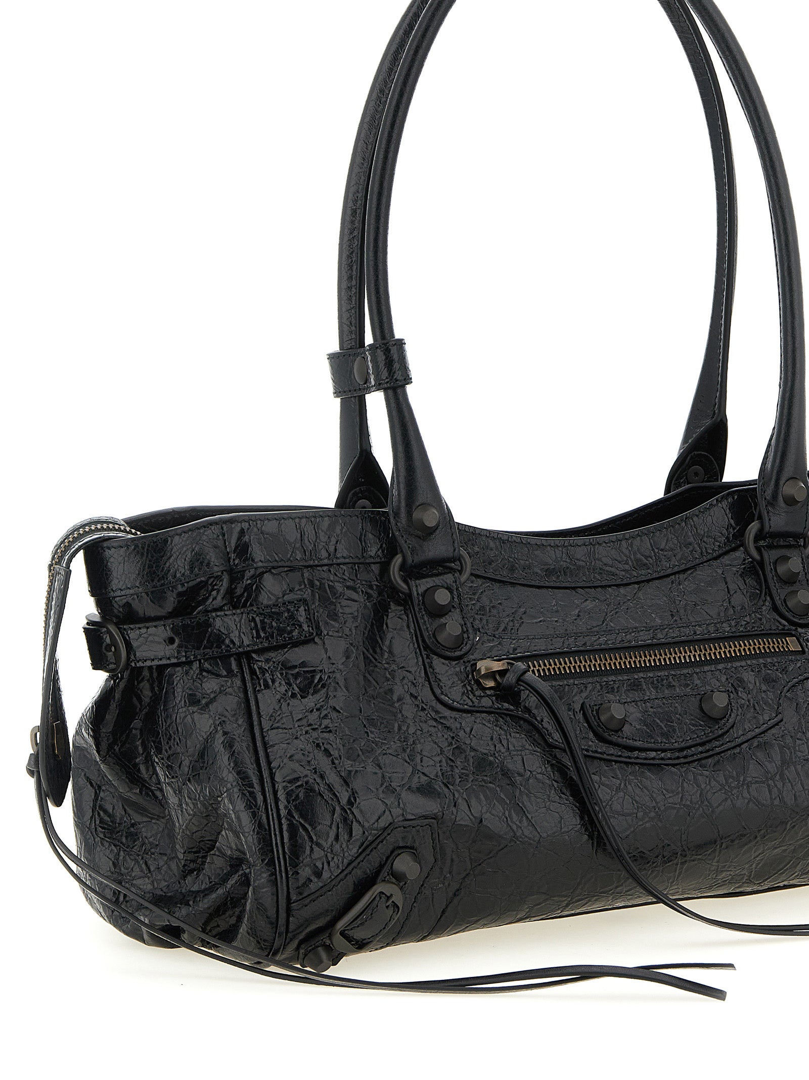 Balenciaga Schwarze Lammleder-Schultertasche