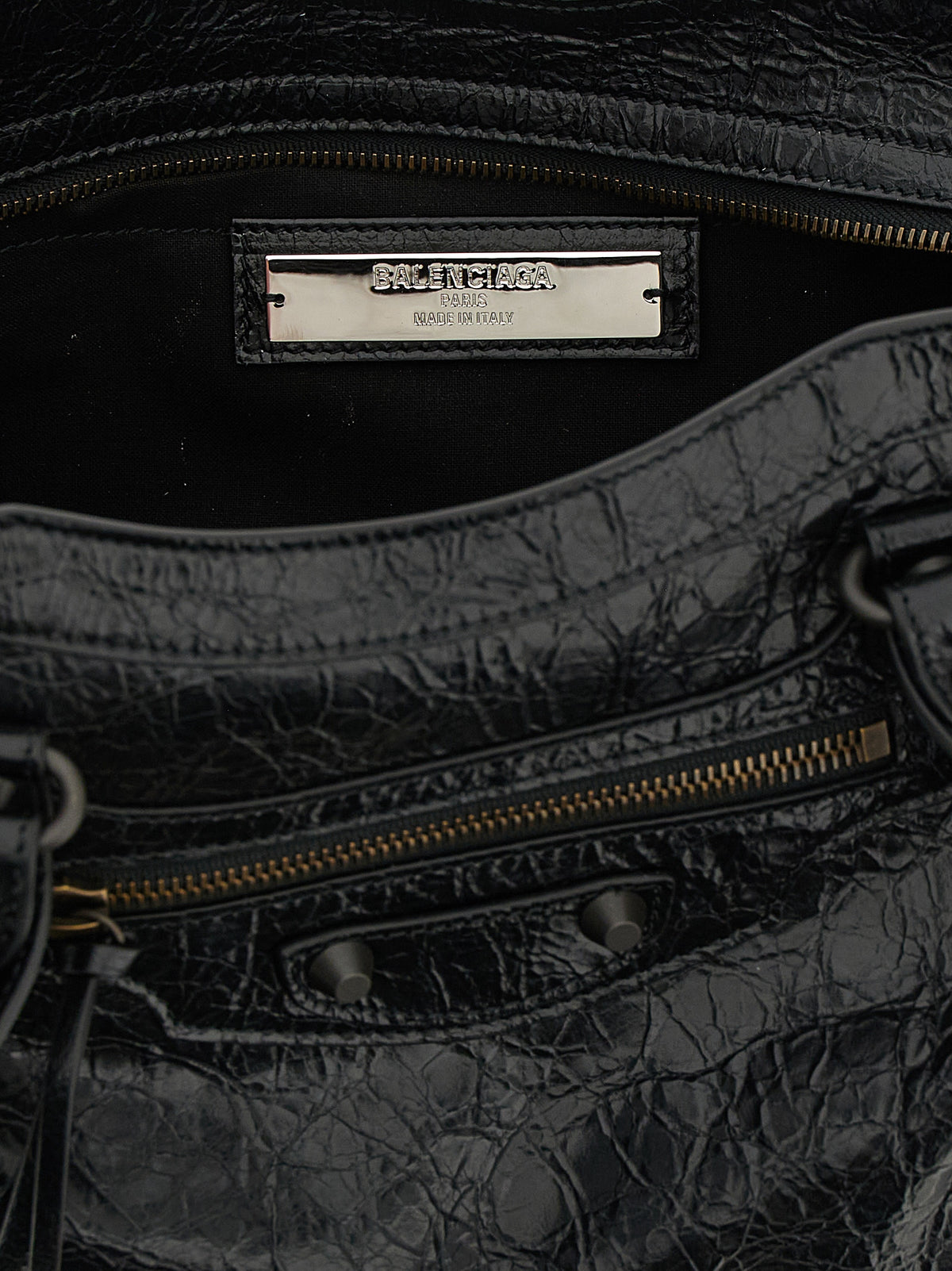 Balenciaga Schwarze Lammleder-Schultertasche