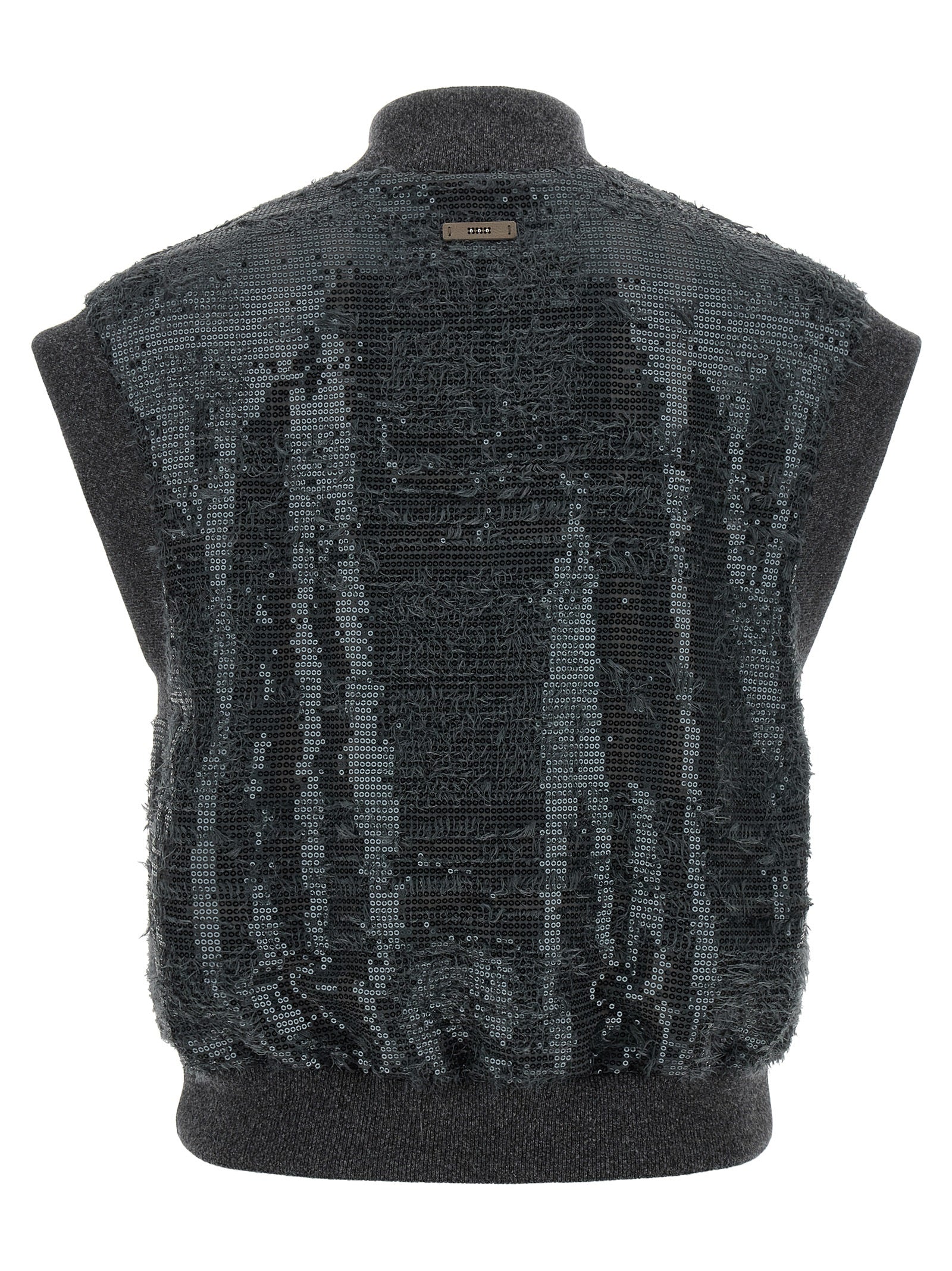 Peserico Graue ärmellose Polyester-Weste