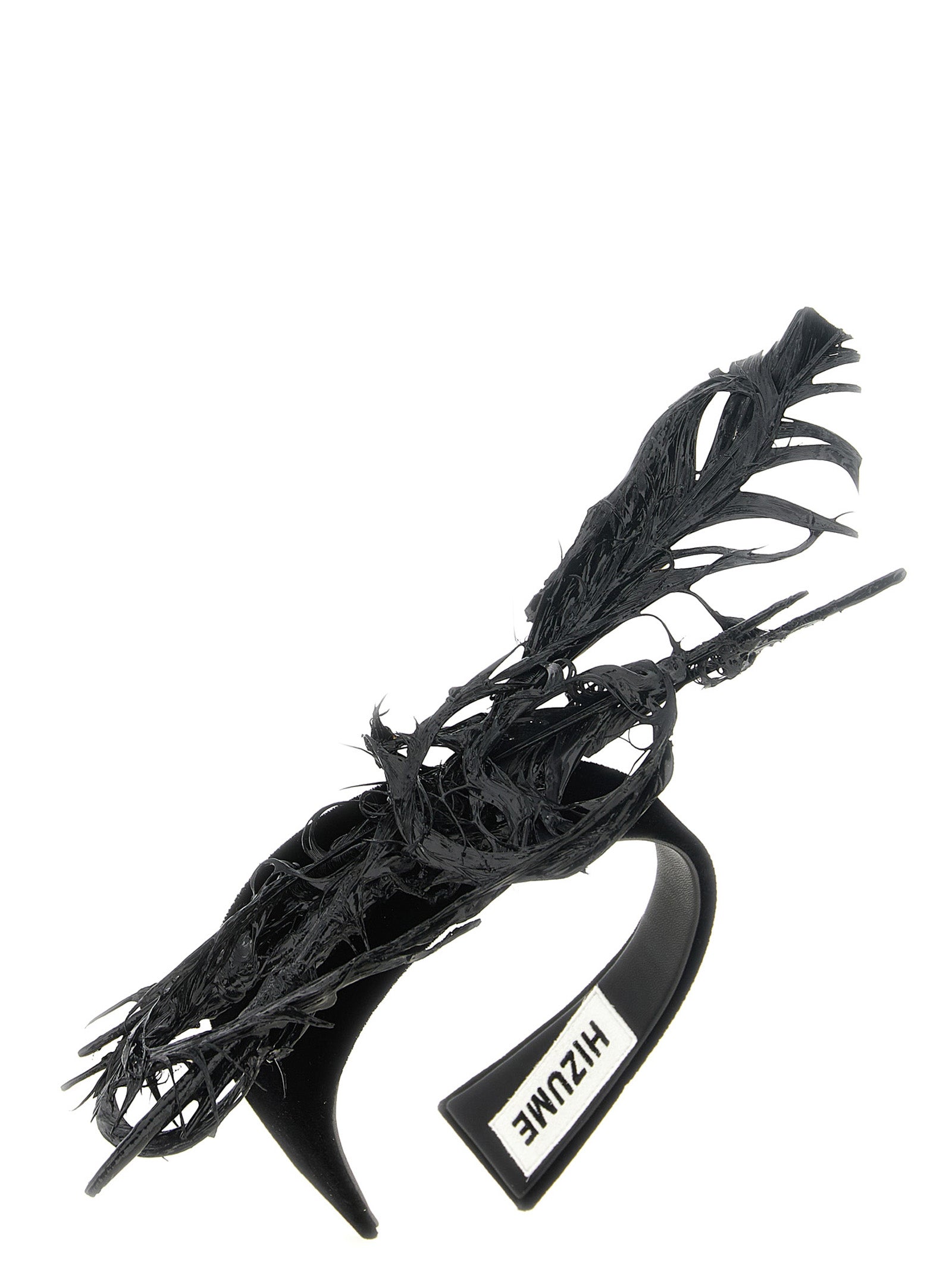 Comme Des Garçons Schwarzes Stirnband aus Rayon