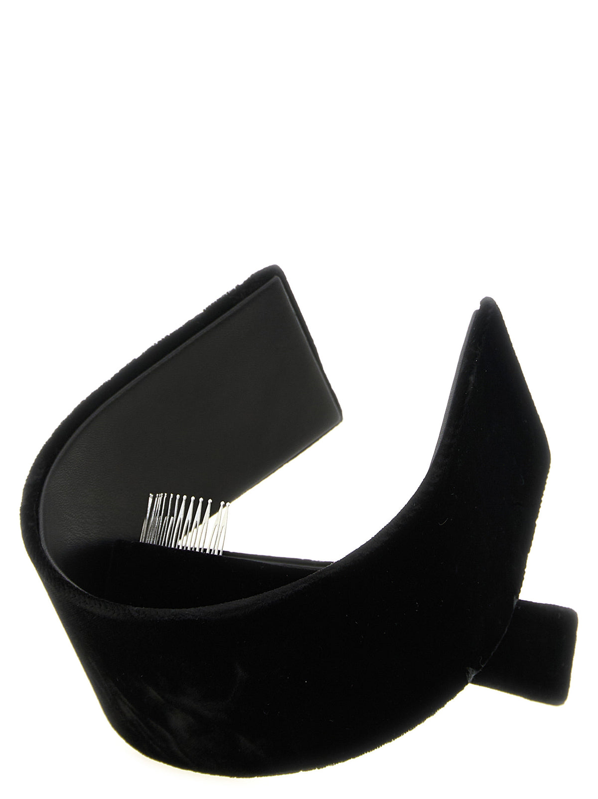 Comme Des Garçons Schwarzes Stirnband aus Rayon
