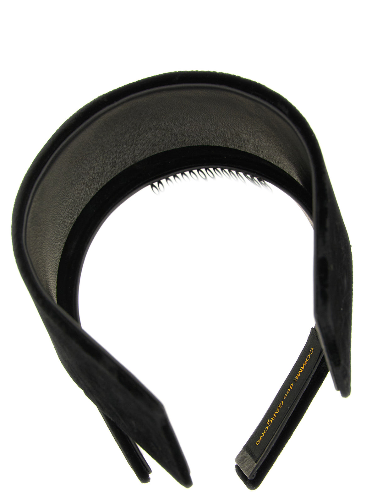 Comme Des Garçons Schwarzes Stirnband aus Rayon
