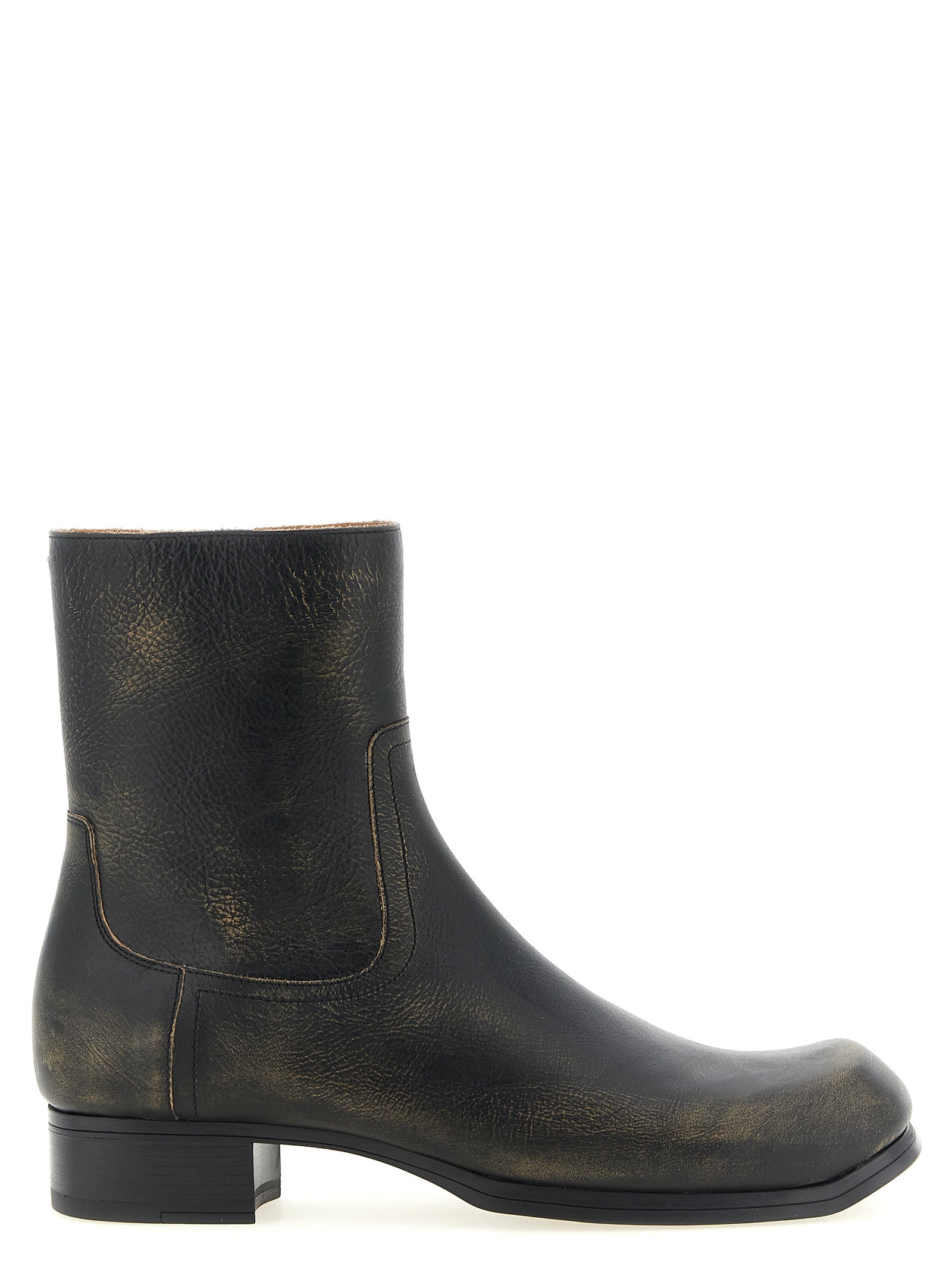 Maison Margiela Schwarze Stiefeletten aus Kalbsleder