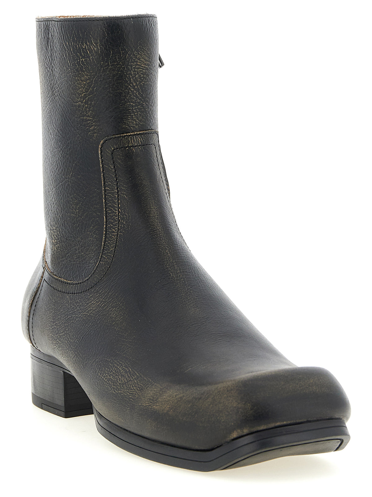 Maison Margiela Schwarze Stiefeletten aus Kalbsleder