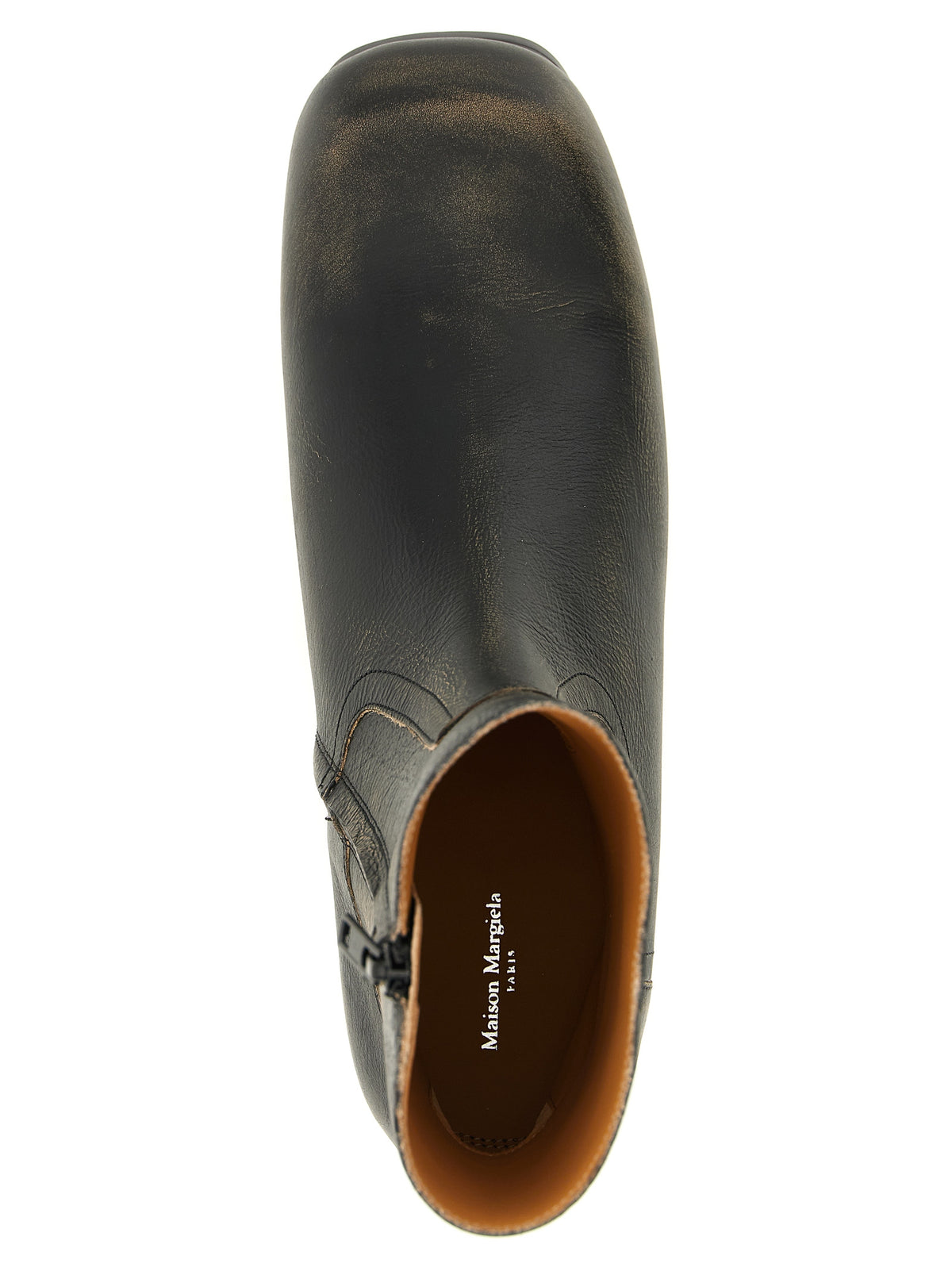 Maison Margiela Schwarze Stiefeletten aus Kalbsleder