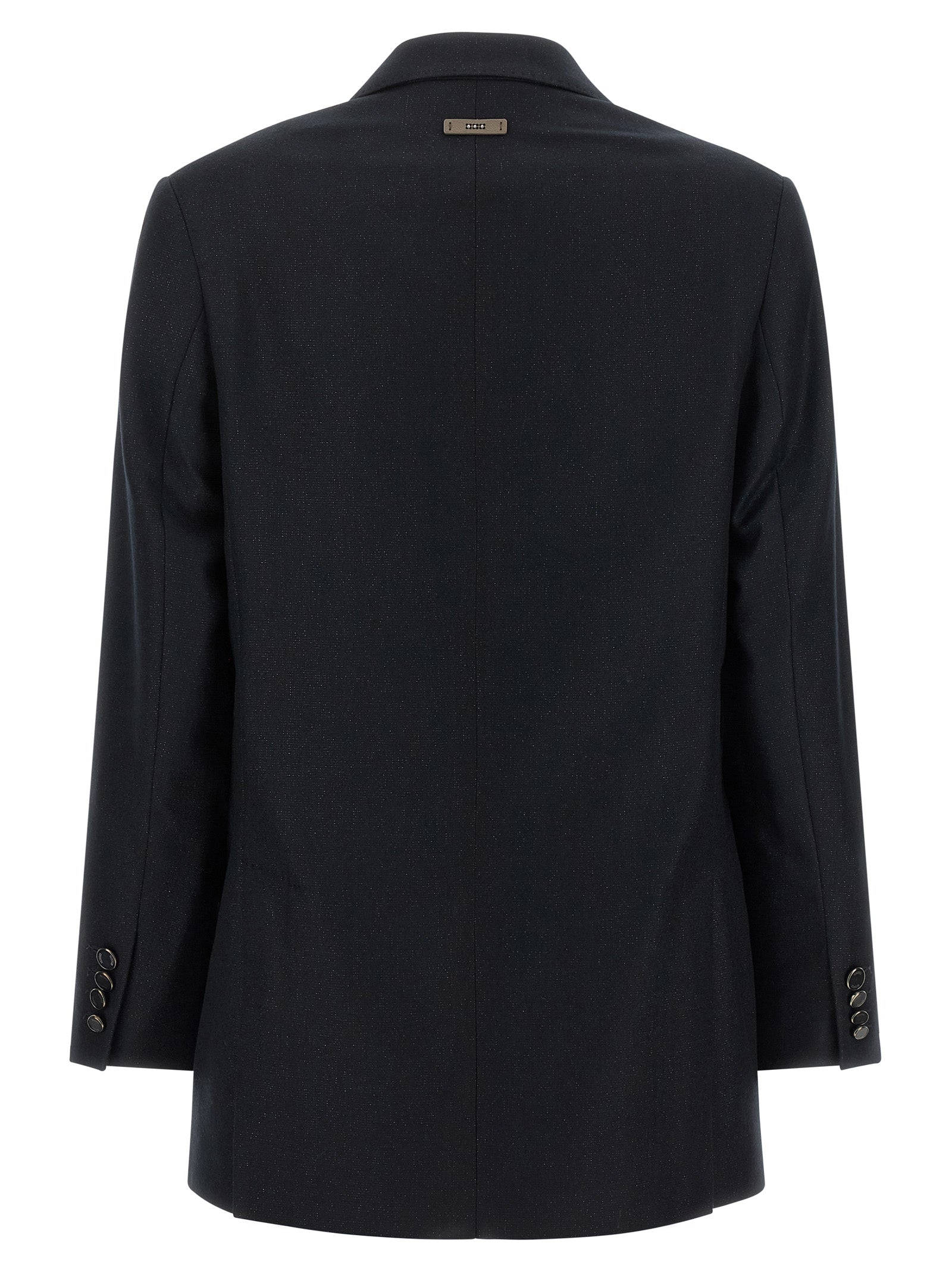 Peserico Schwarzer Blazer aus reiner Schurwolle