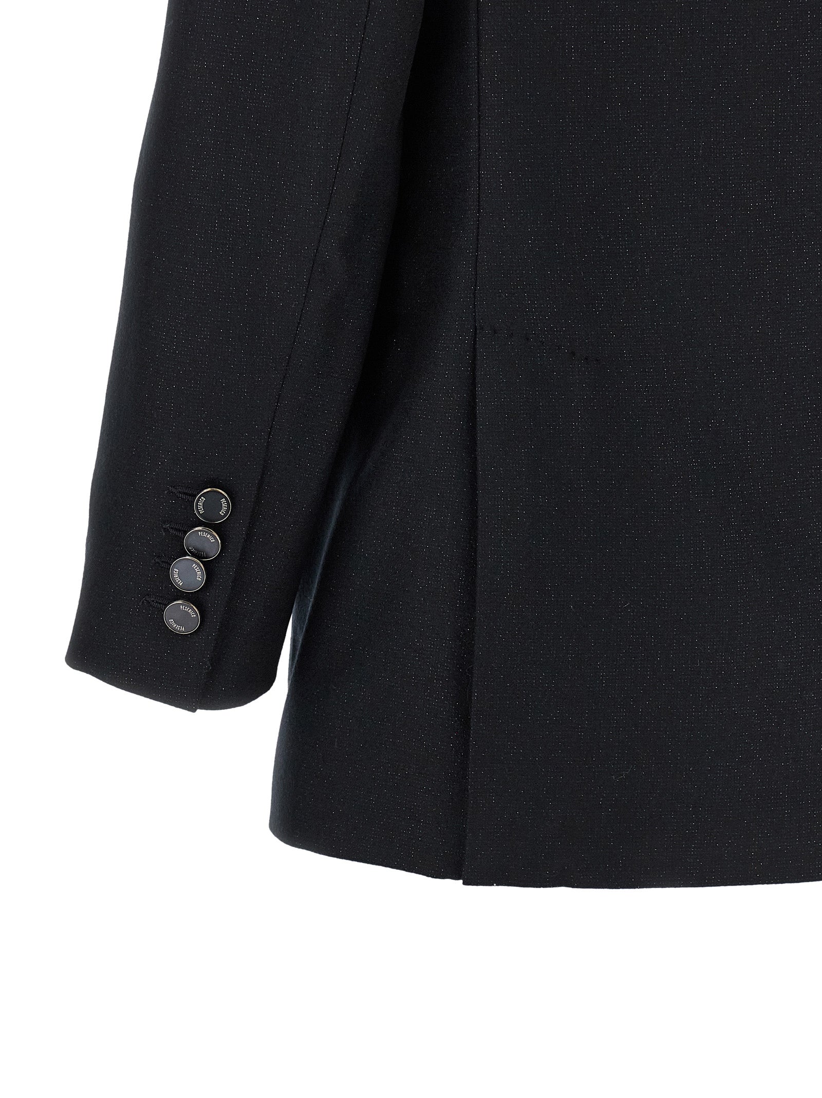 Peserico Schwarzer Blazer aus reiner Schurwolle