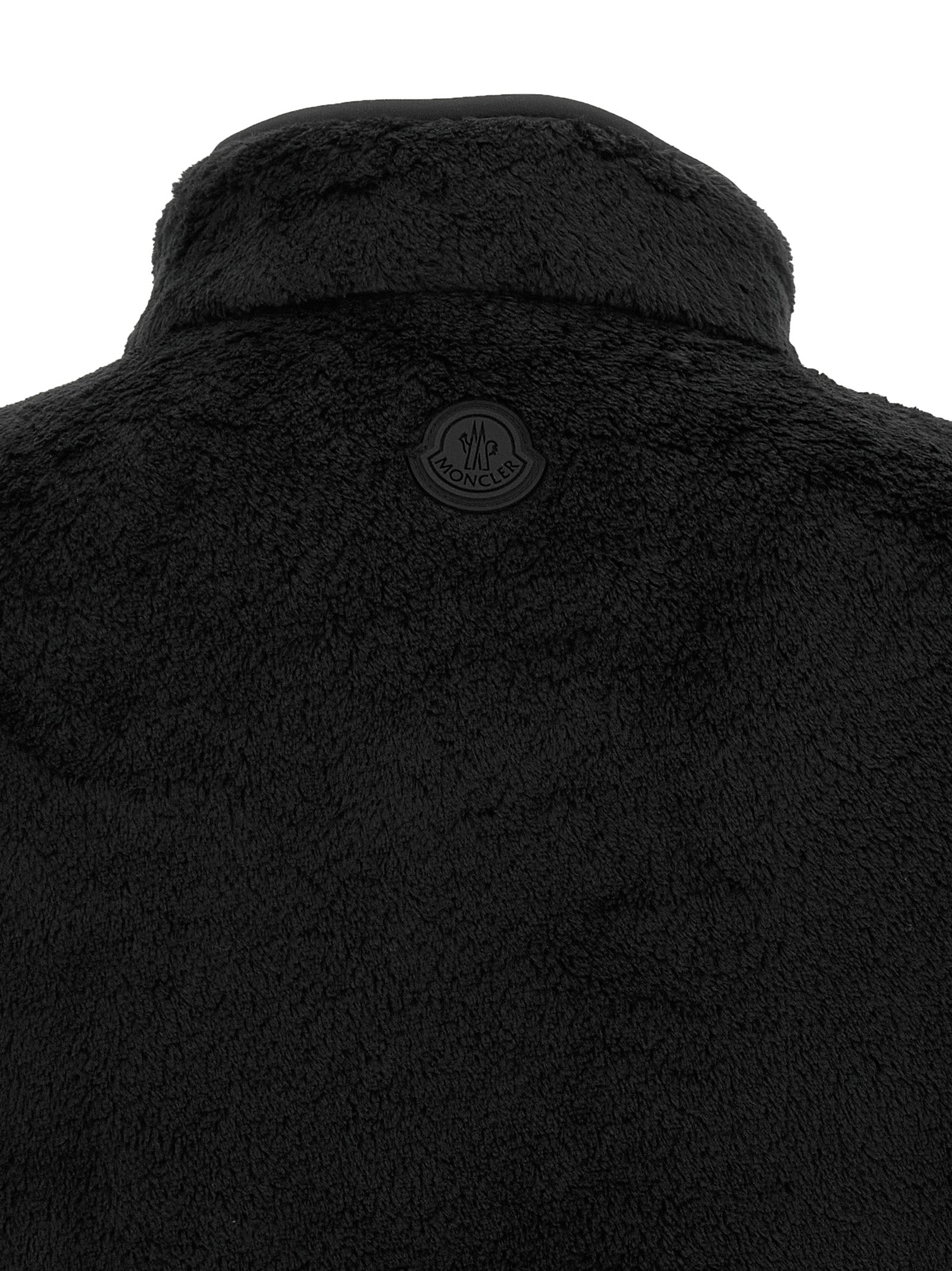 Moncler Schwarze ärmellose Jacke aus Polyester