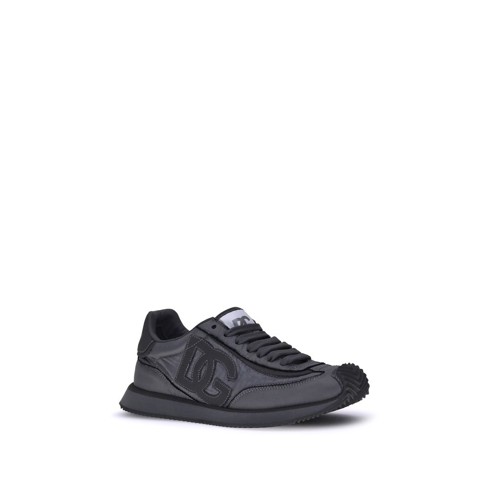 Dolce & Gabbana Schwarze Stoff-Sneaker