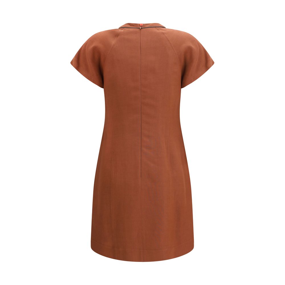 Brunello Cucinelli Braunes Viskose-Freizeitkleid