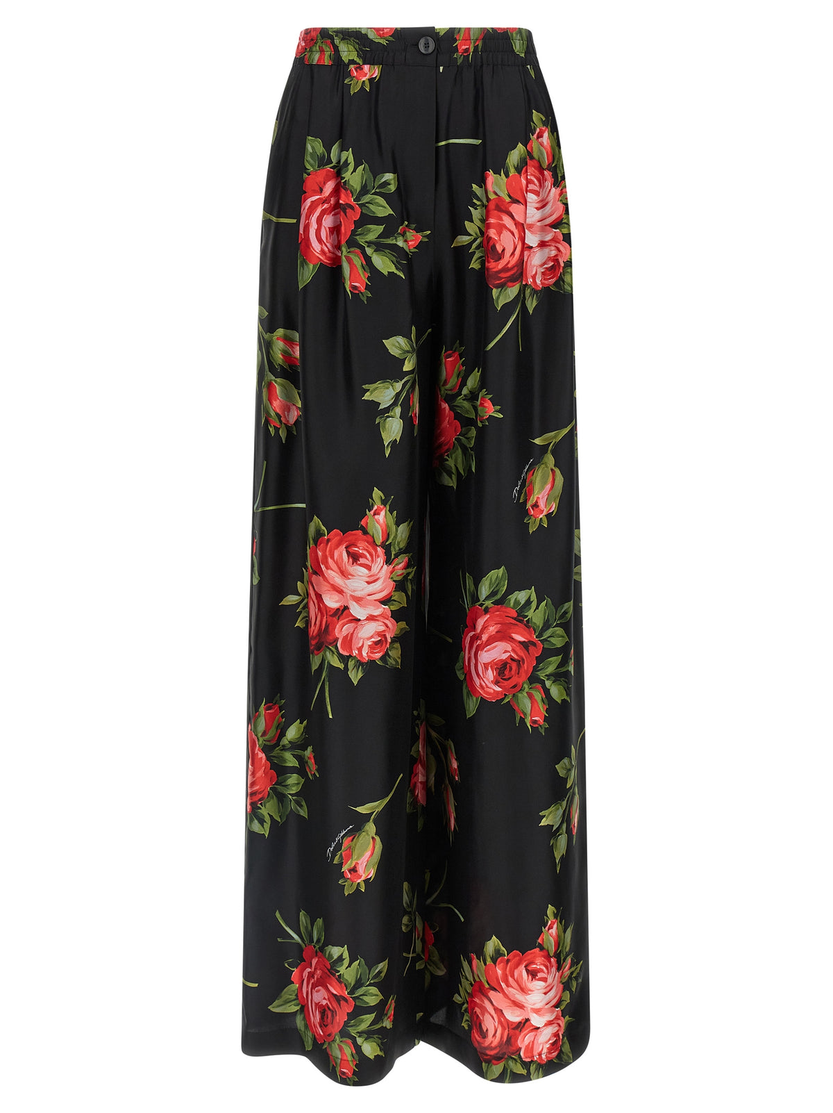 Dolce & Gabbana Schwarze Seidenhose