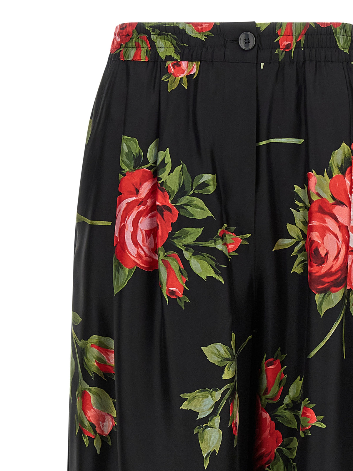 Dolce & Gabbana Schwarze Seidenhose