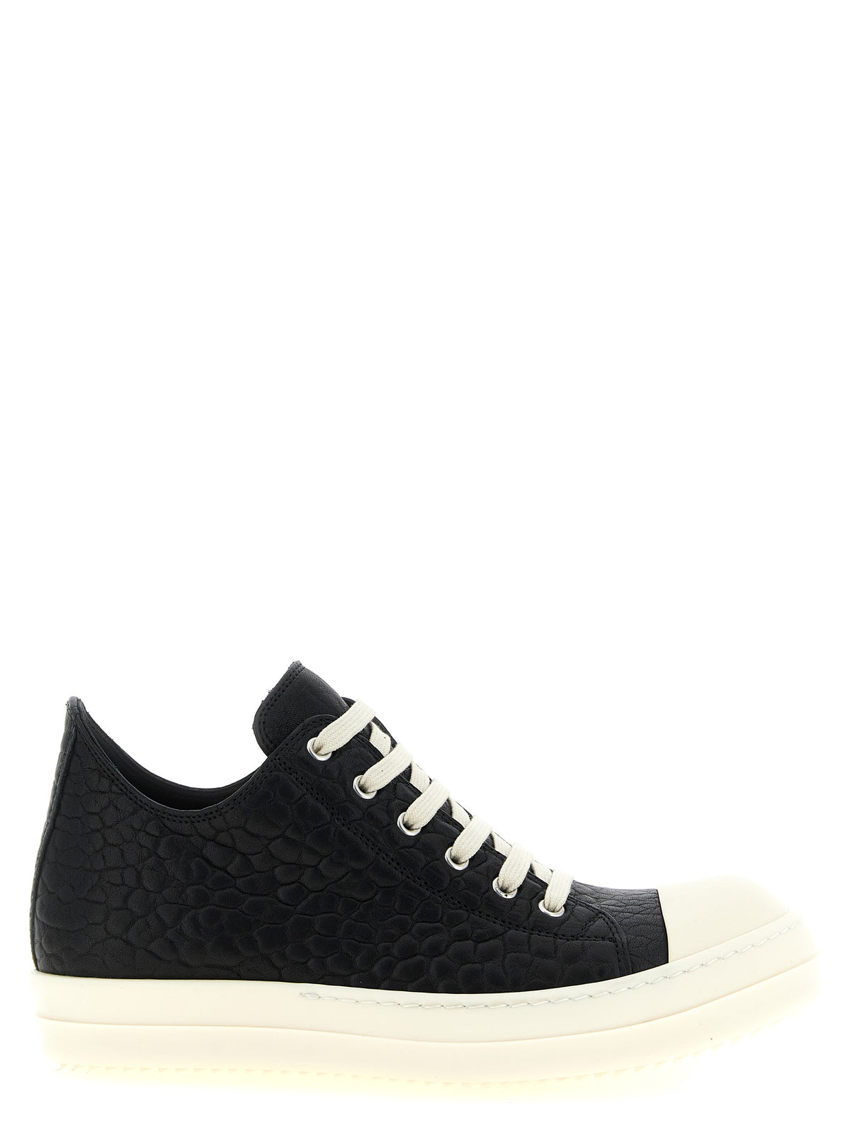Rick Owens Bicolor Lammleder Low-Top-Sneakers