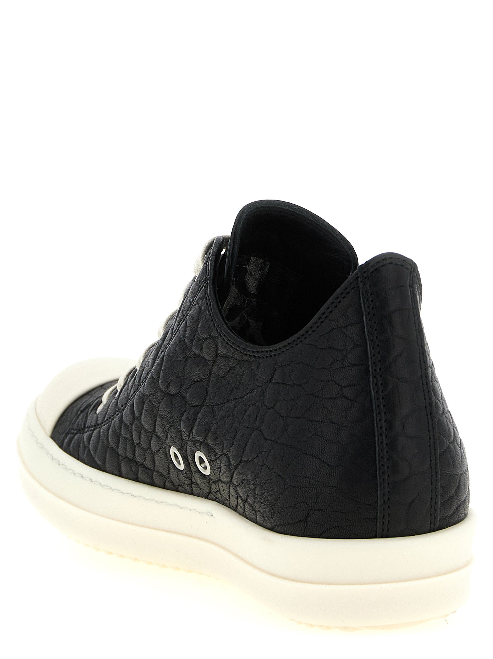 Rick Owens Bicolor Lammleder Low-Top-Sneakers