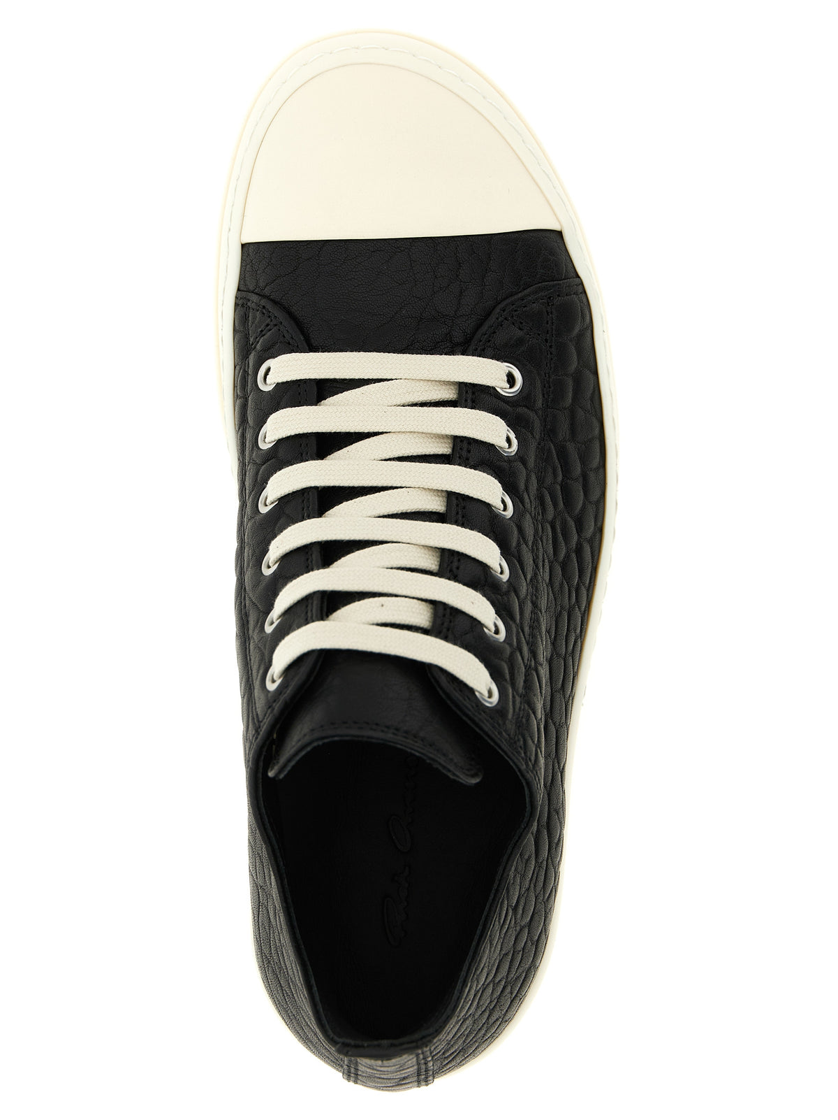 Rick Owens Bicolor Lammleder Low-Top-Sneakers