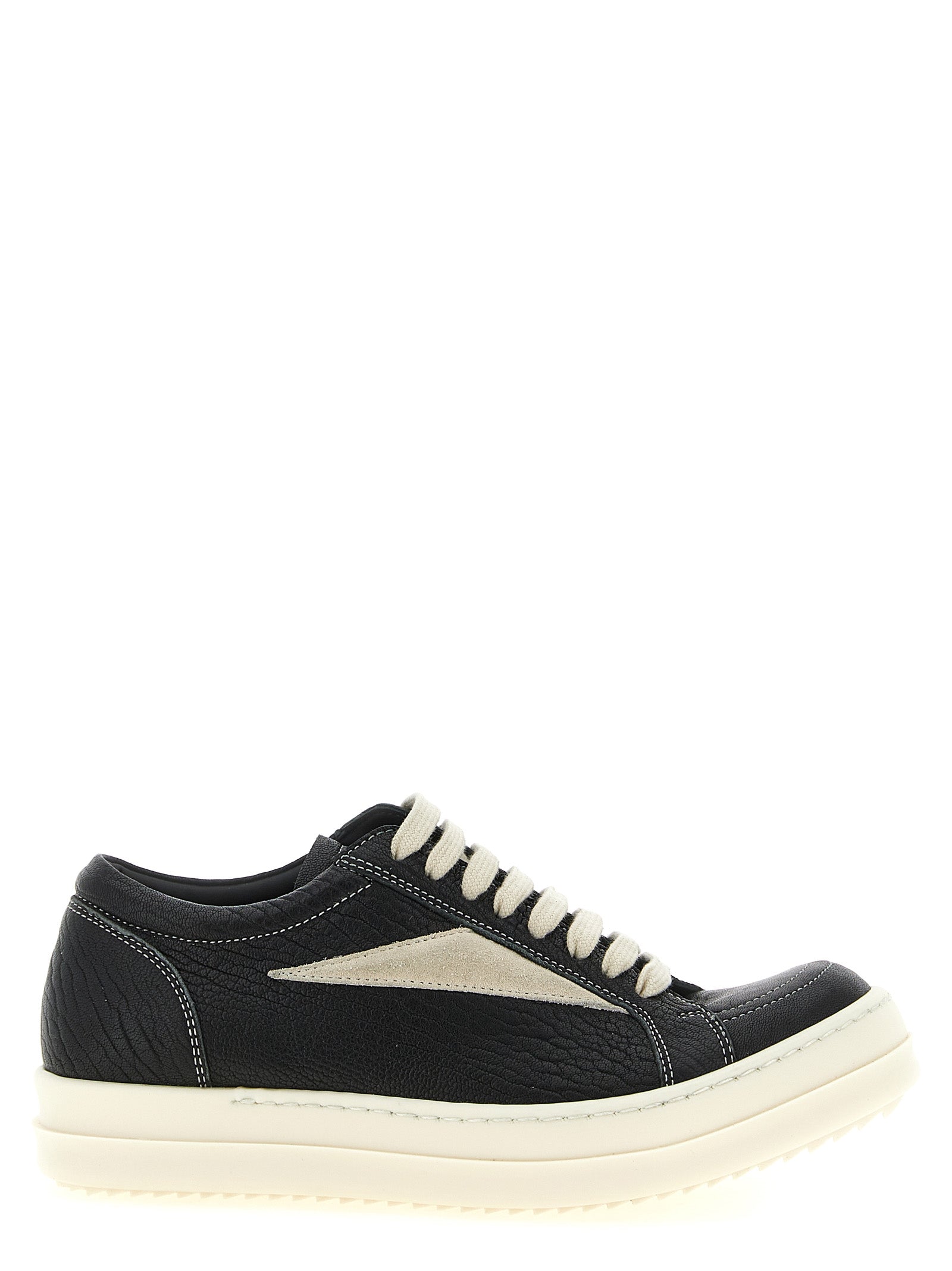 Rick Owens Bicolor Lammleder Low-Top-Sneakers