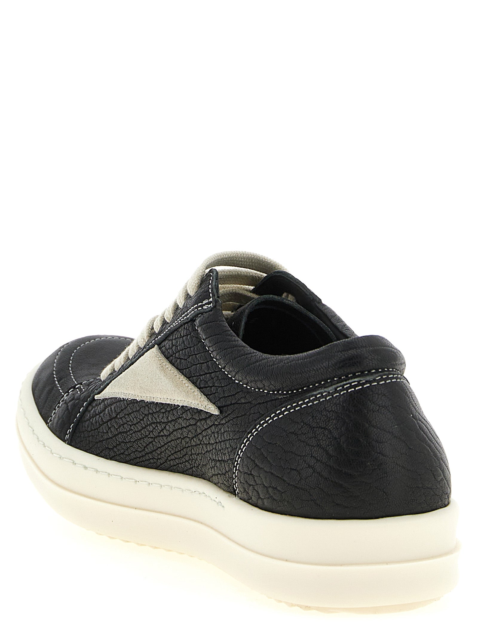 Rick Owens Bicolor Lammleder Low-Top-Sneakers
