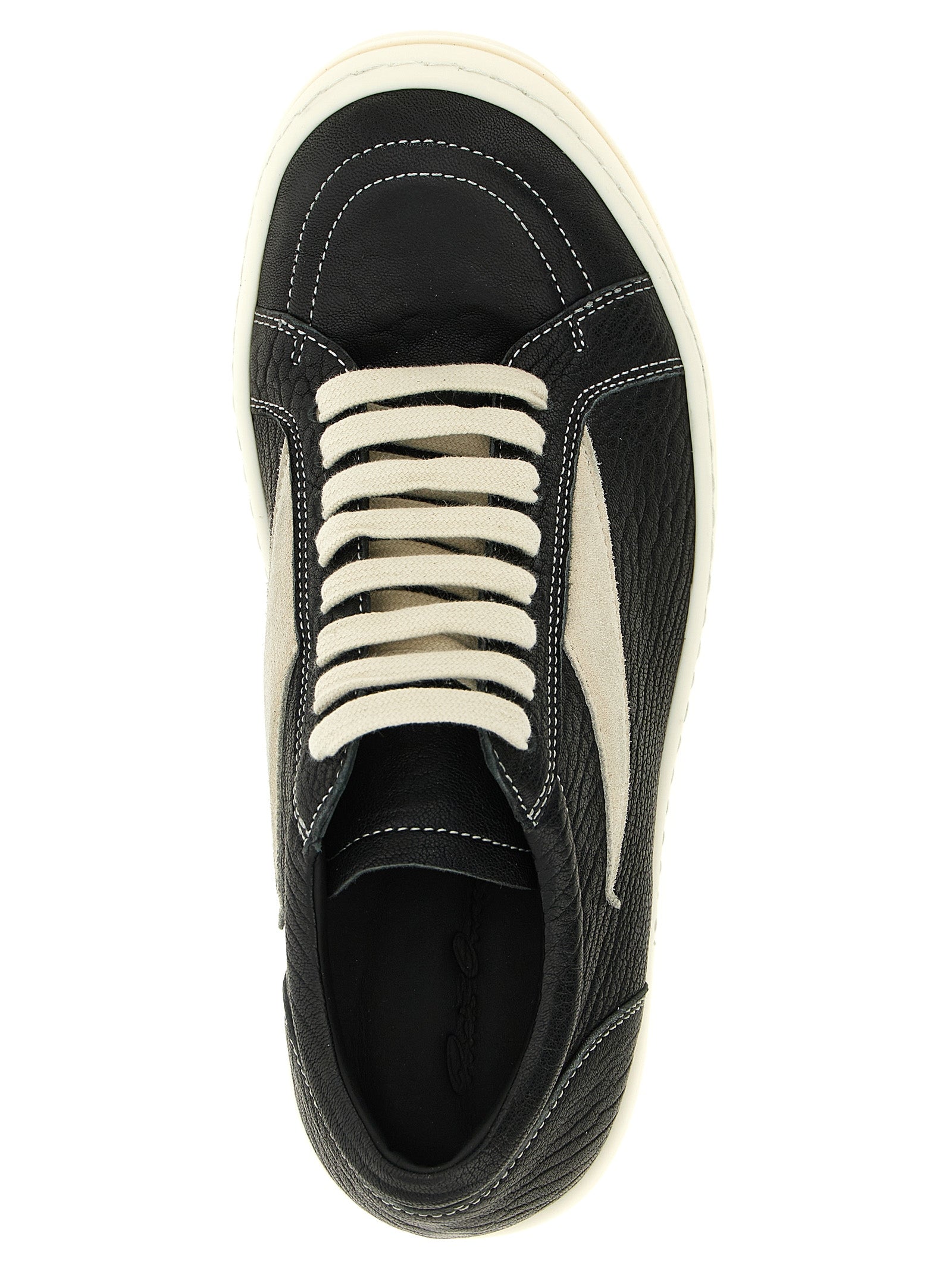 Rick Owens Bicolor Lammleder Low-Top-Sneakers
