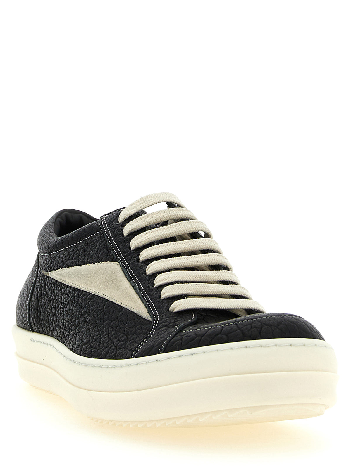Rick Owens Bicolor Lammleder Low-Top-Sneakers