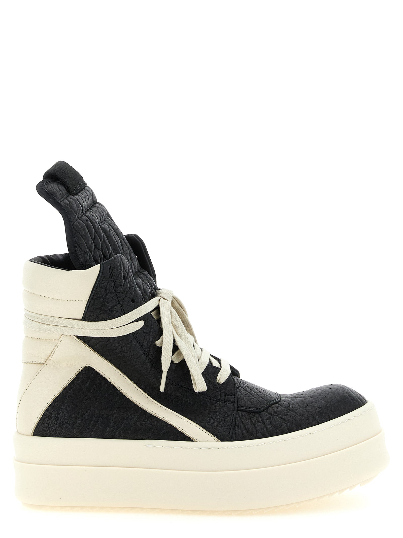 Rick Owens Zweifarbige Sneaker aus Lammleder im Athletic-Stil