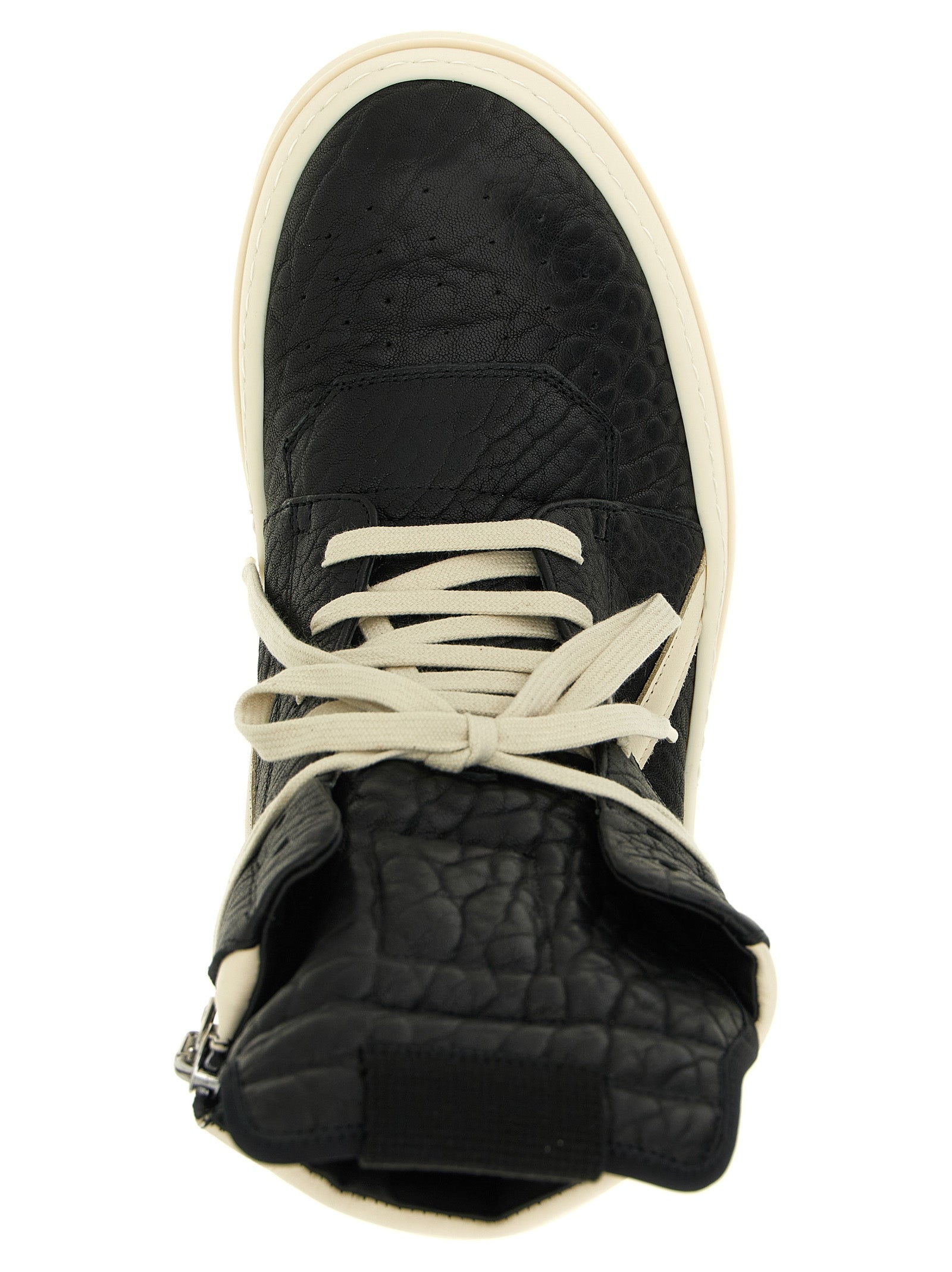 Rick Owens Zweifarbige Sneaker aus Lammleder im Athletic-Stil