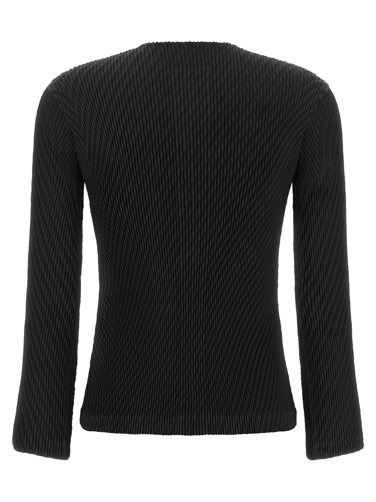 Issey Miyake Schwarzer Cardigan aus Polyester