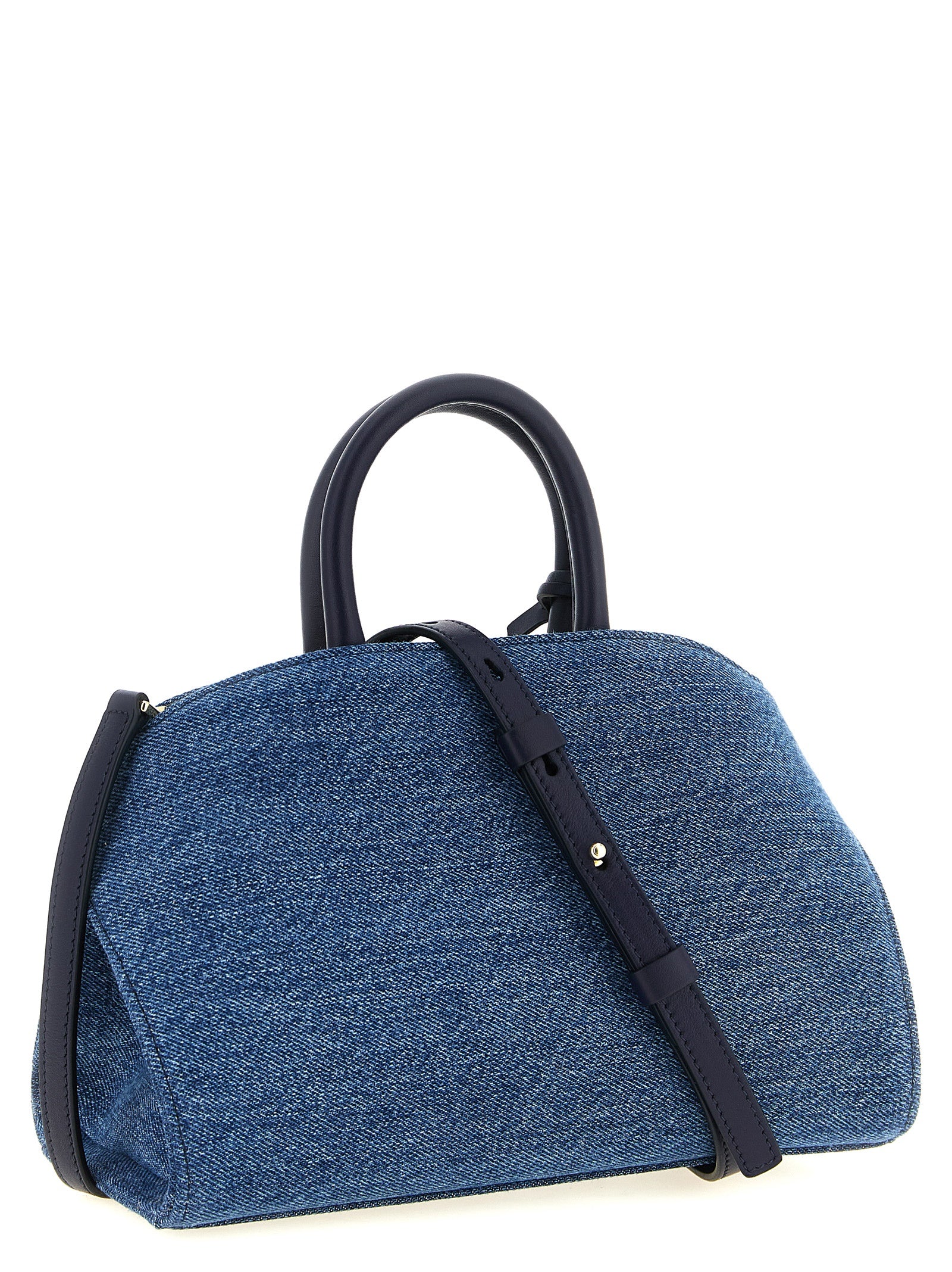 Ferragamo Blaue Stoffhandtasche