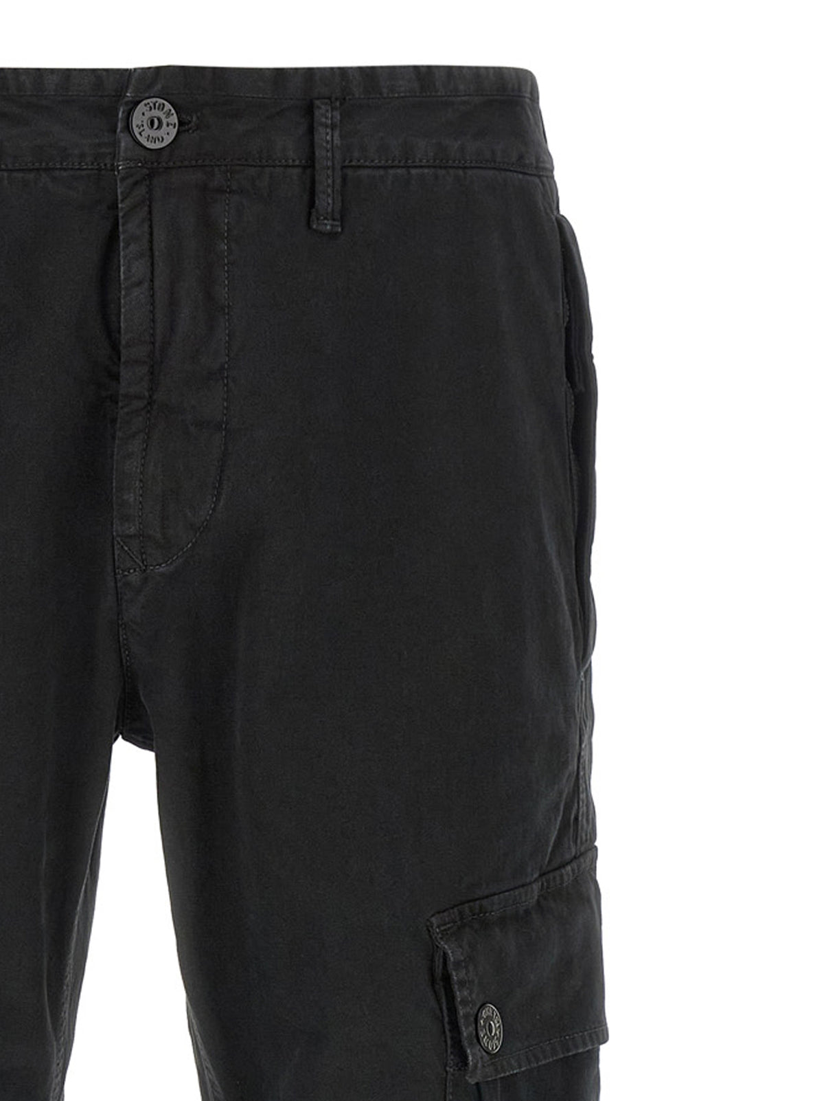 Stone Island Schwarze Cargo-Hose aus Baumwolle