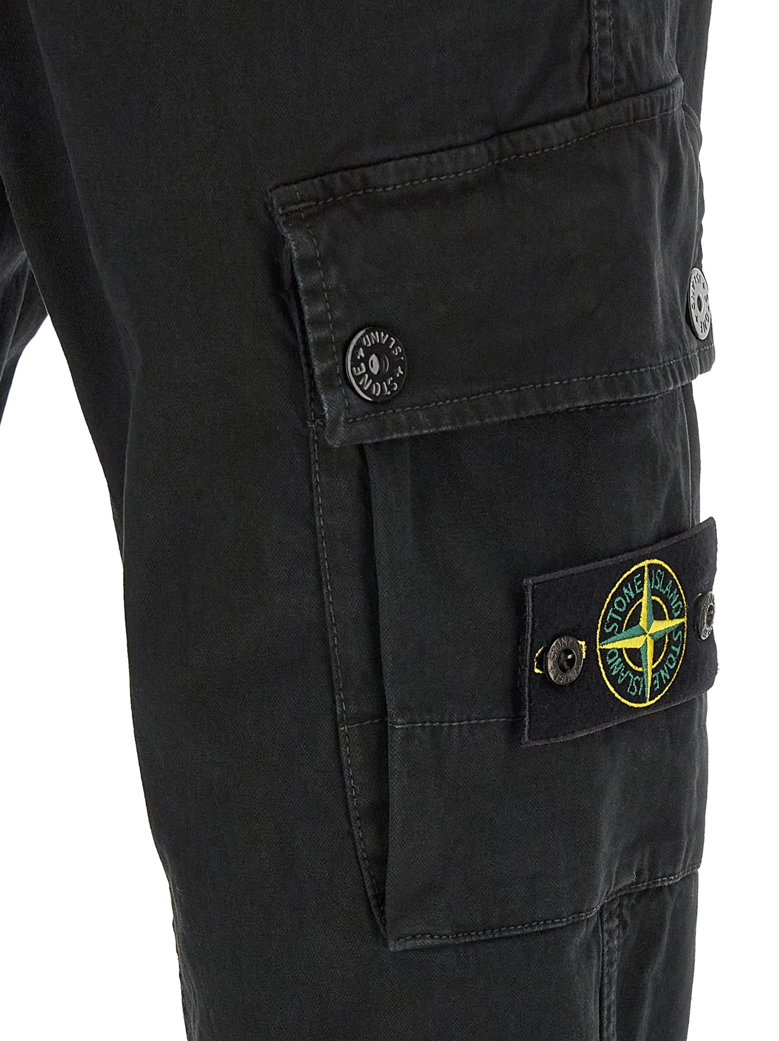Stone Island Schwarze Cargo-Hose aus Baumwolle