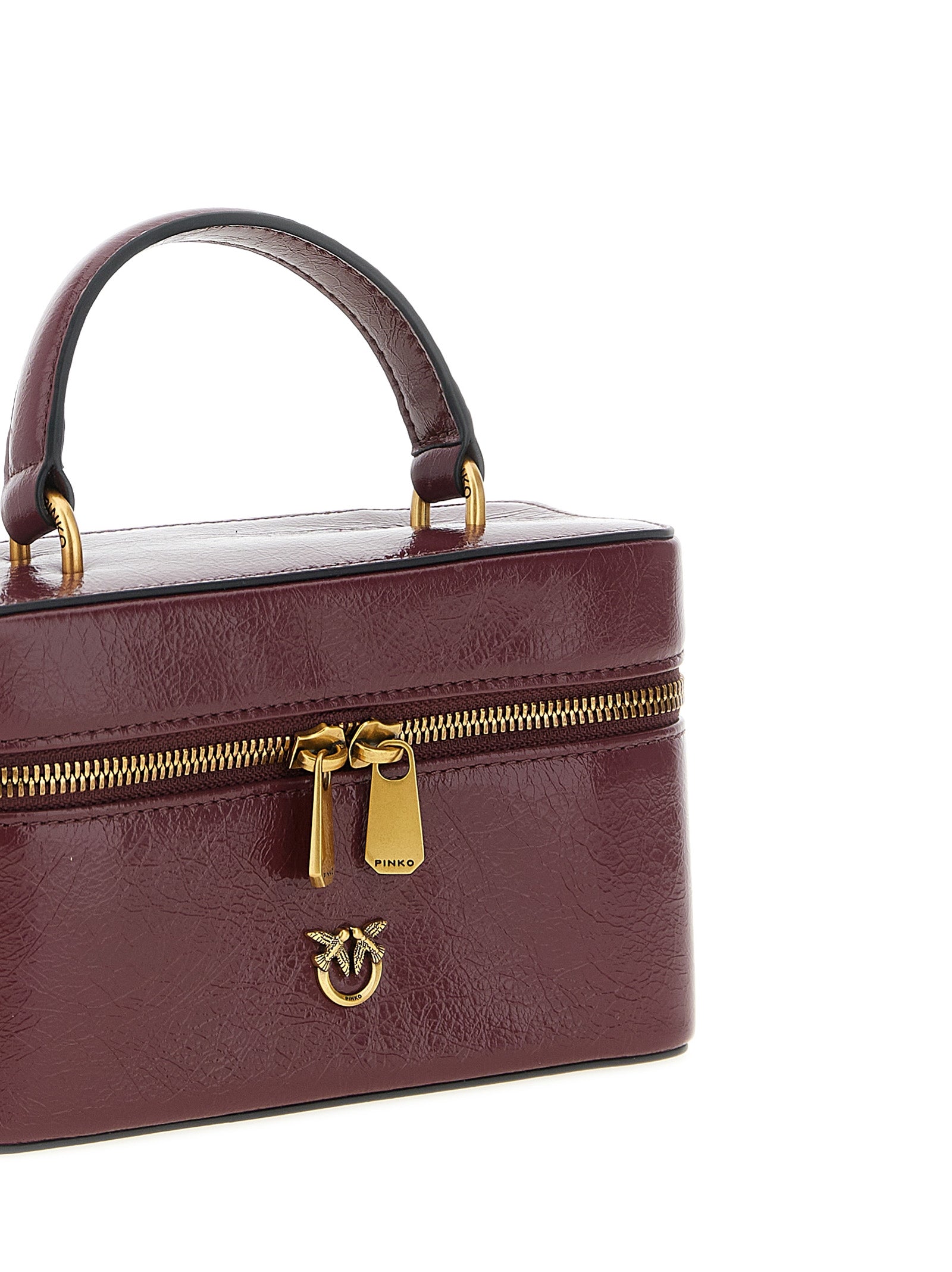 PINKO Bordeaux Kalbsleder Umhängetasche