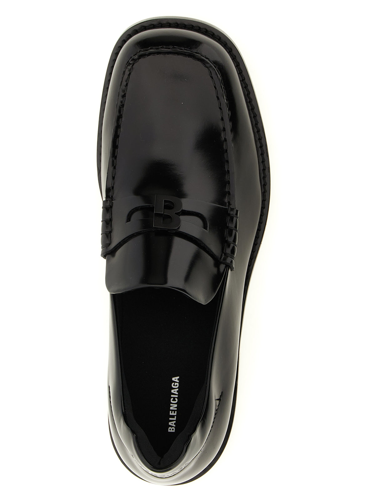 Balenciaga Schwarze Loafer aus Kalbsleder zum Hineinschlüpfen