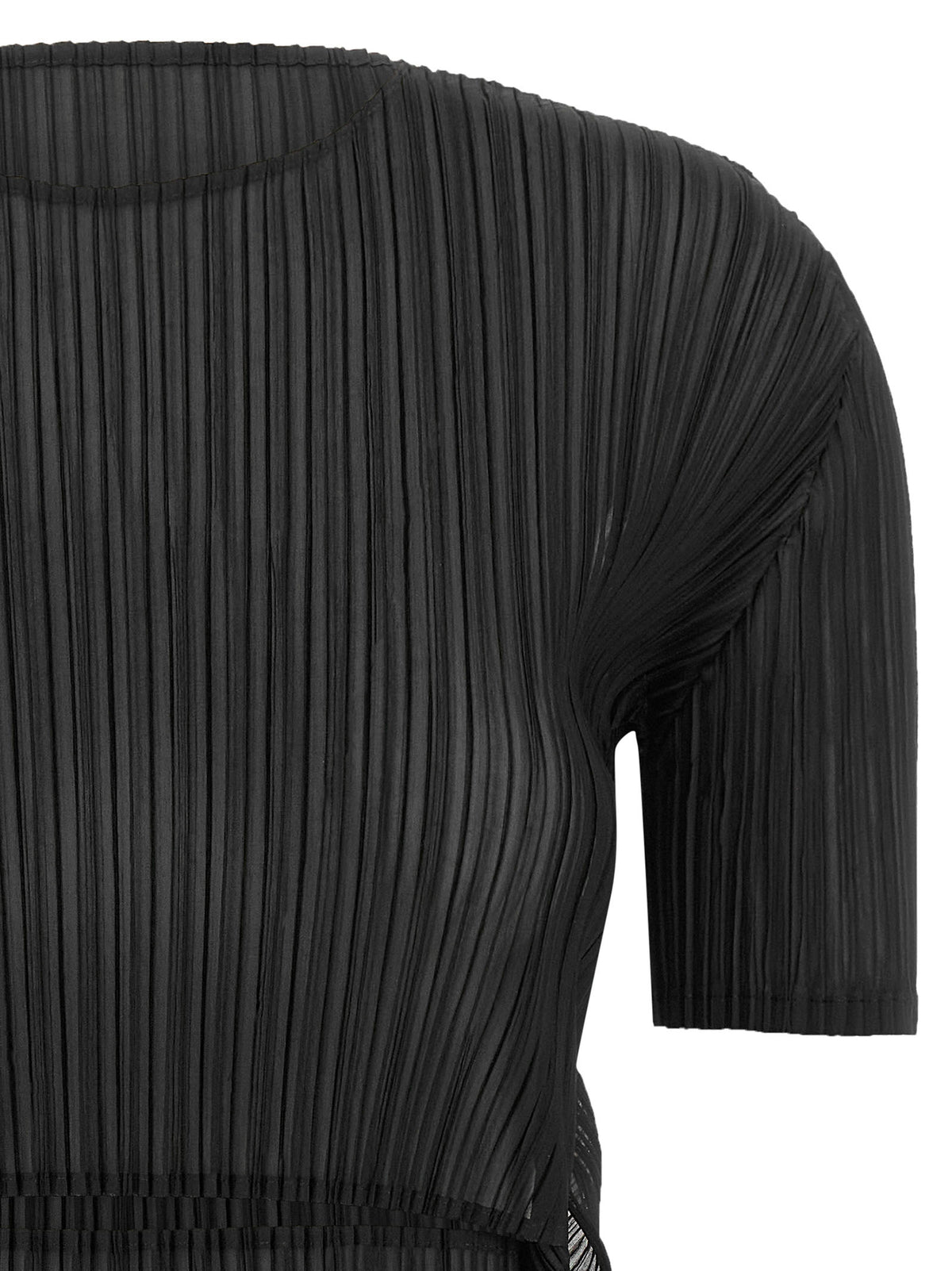 Issey Miyake Schwarzes Hemd aus Polyester