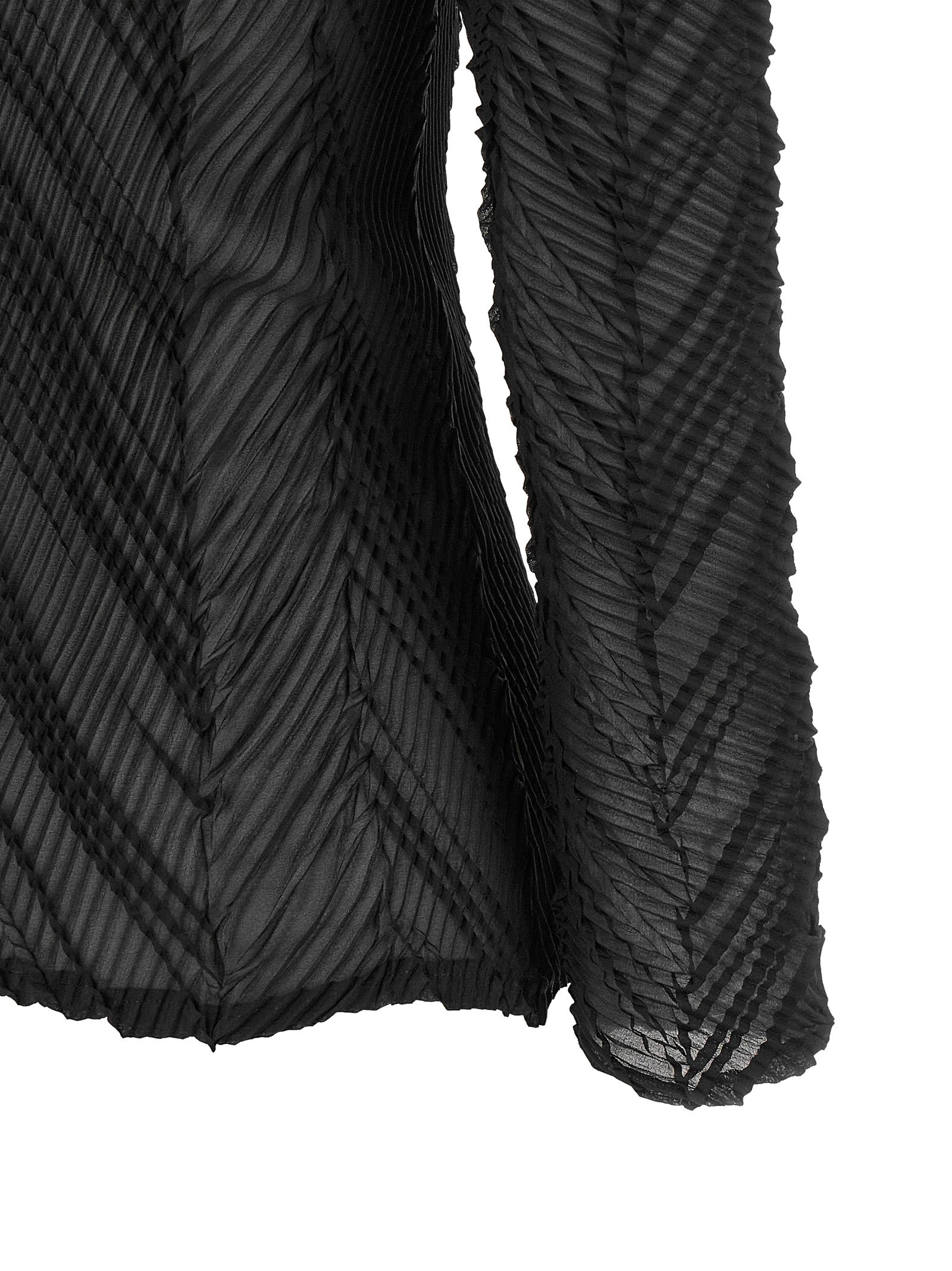 Issey Miyake Schwarzer Cardigan aus Polyester