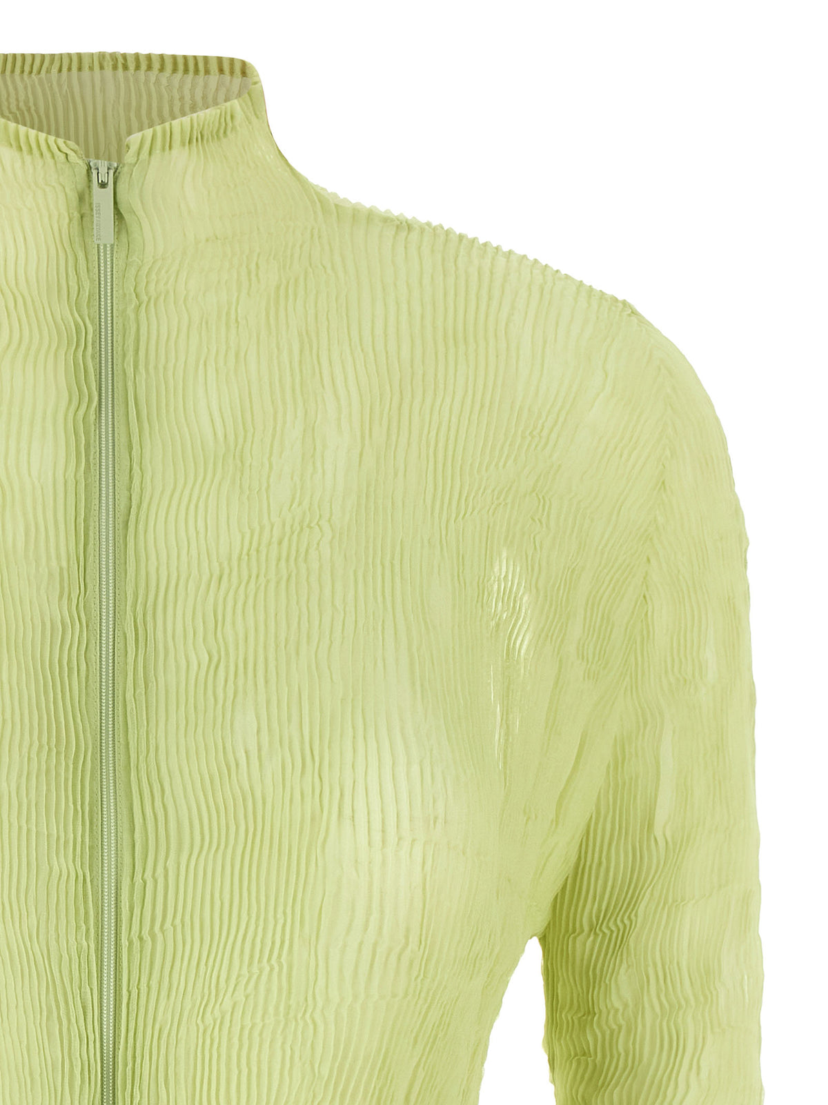 Issey Miyake Zweifarbige Polyester-Strickjacke