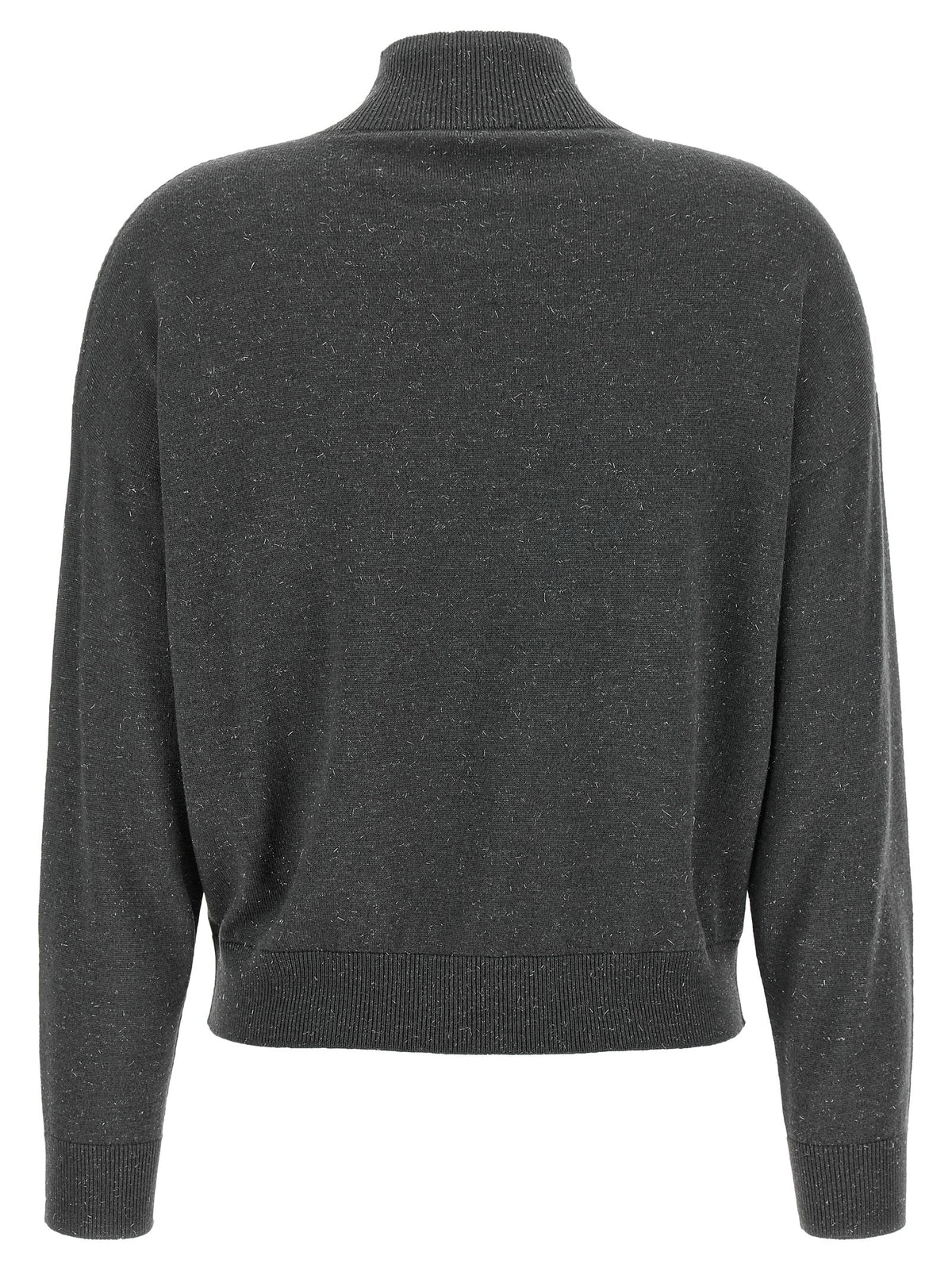 Peserico Grauer Cardigan aus reiner Schurwolle