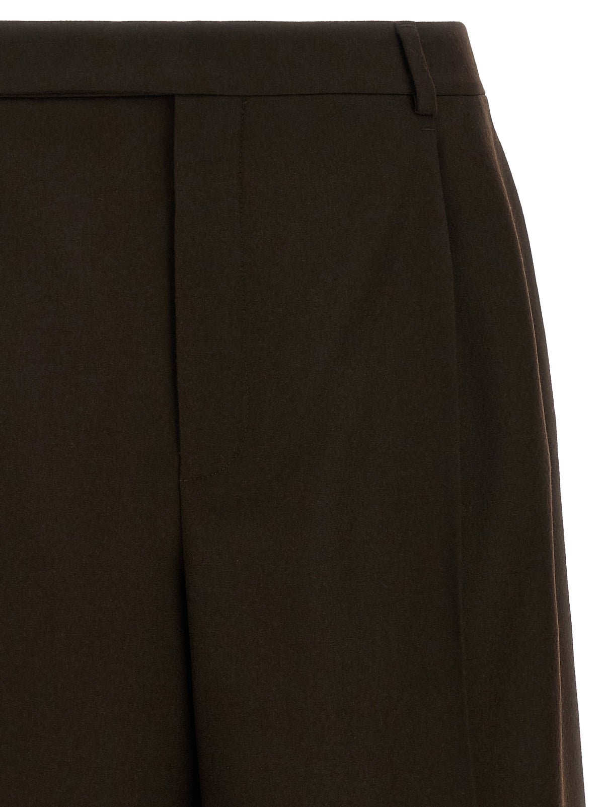 Saint Laurent Braune Woll-Bermudashorts