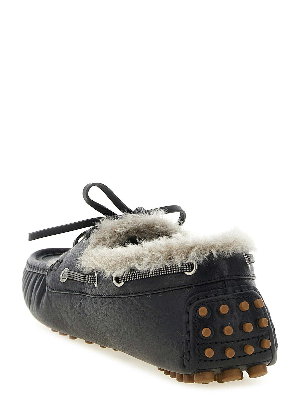 Brunello Cucinelli Schwarze Loafer aus Kalbsleder zum Hineinschlüpfen