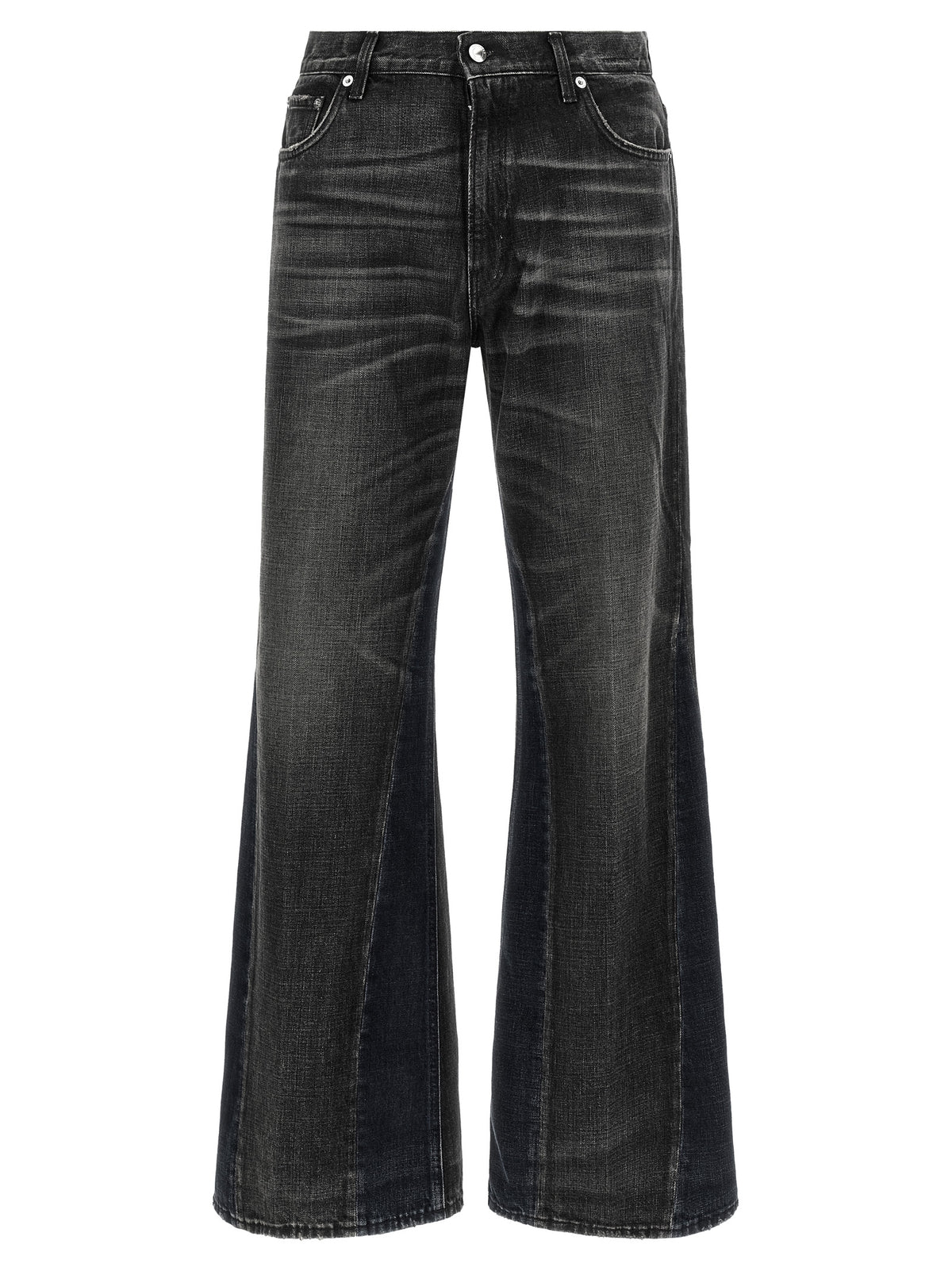 Haikure Graue Baumwoll-Jeans mit Schlag