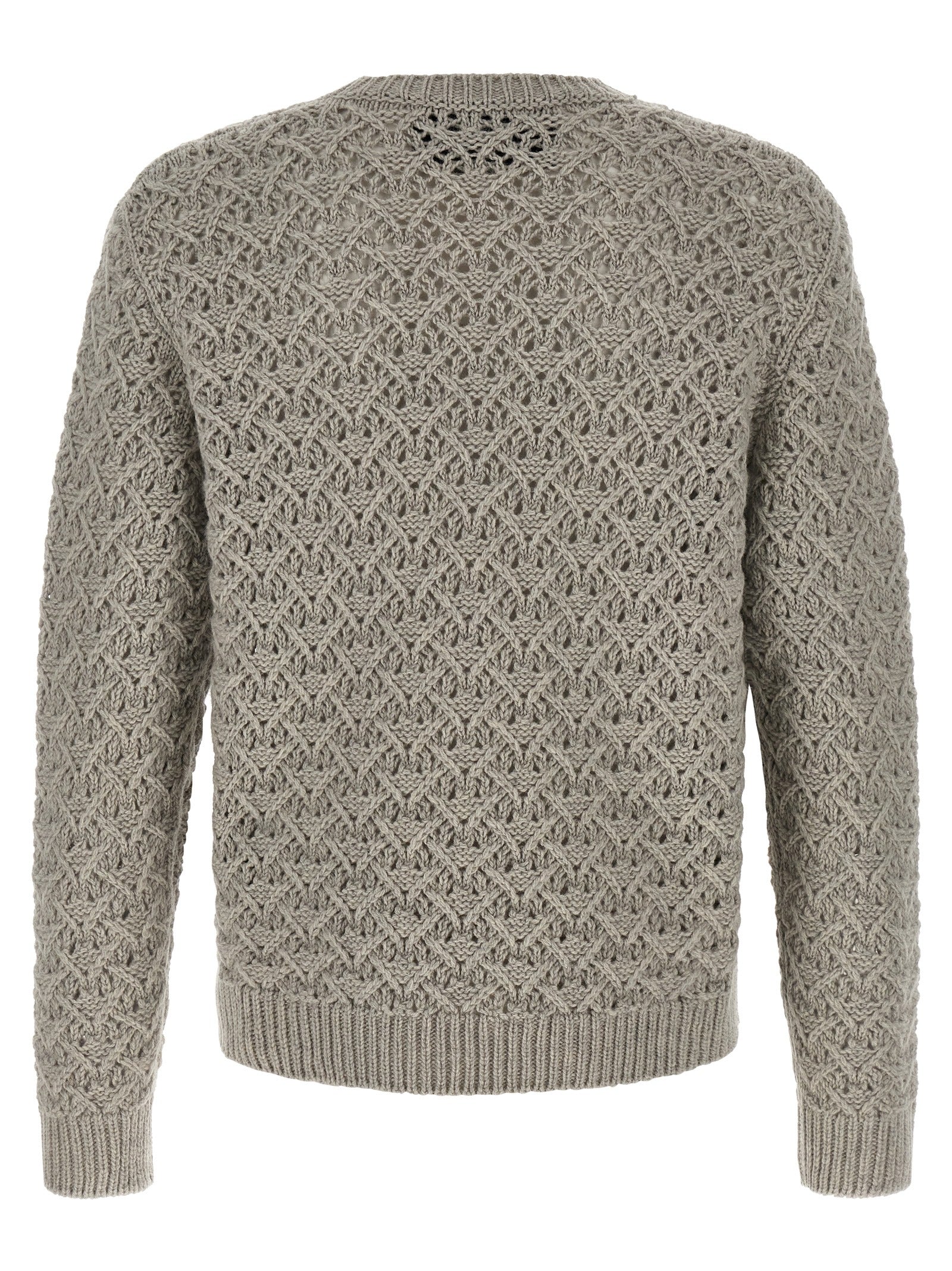Valentino Garavani Grauer Cardigan aus reiner Schurwolle