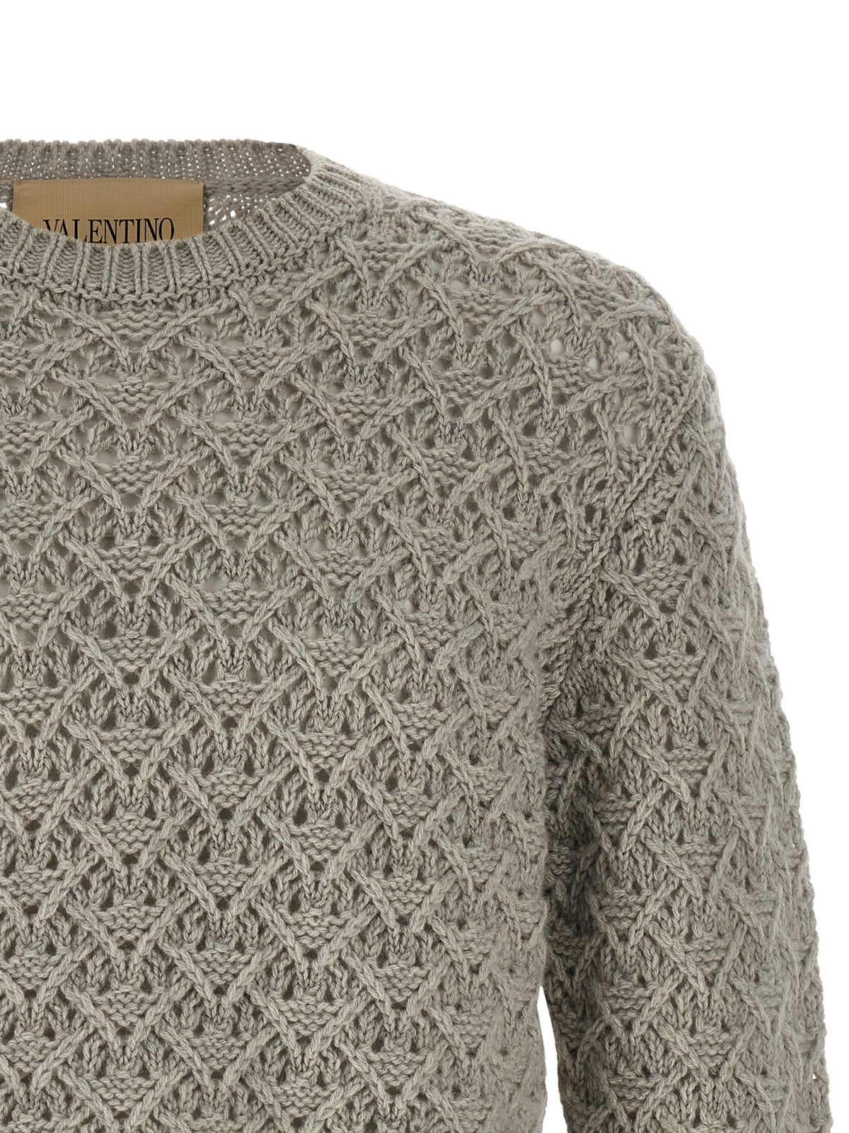 Valentino Garavani Grauer Cardigan aus reiner Schurwolle