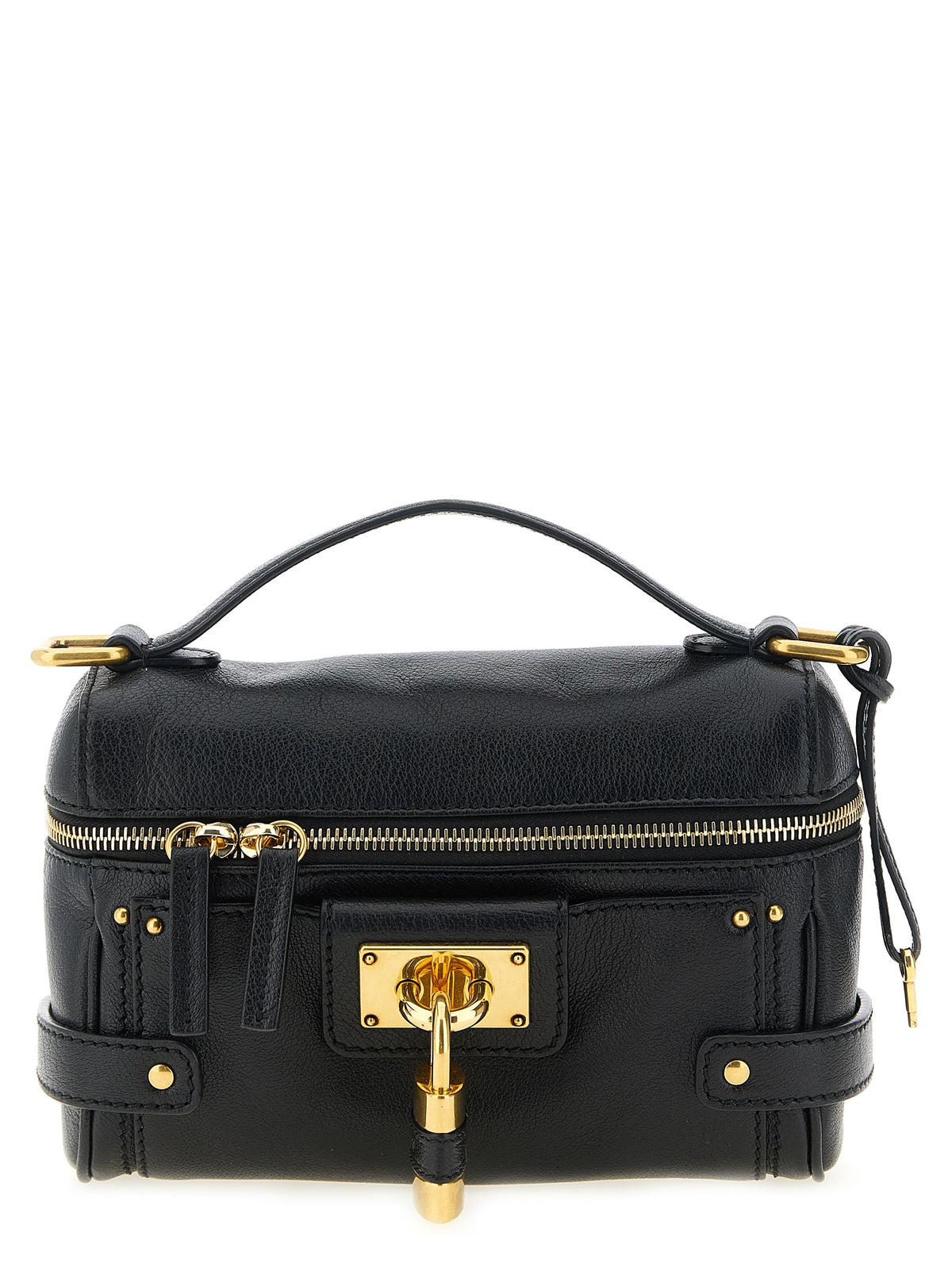 Chloé Schwarze Schultertasche aus Büffelleder