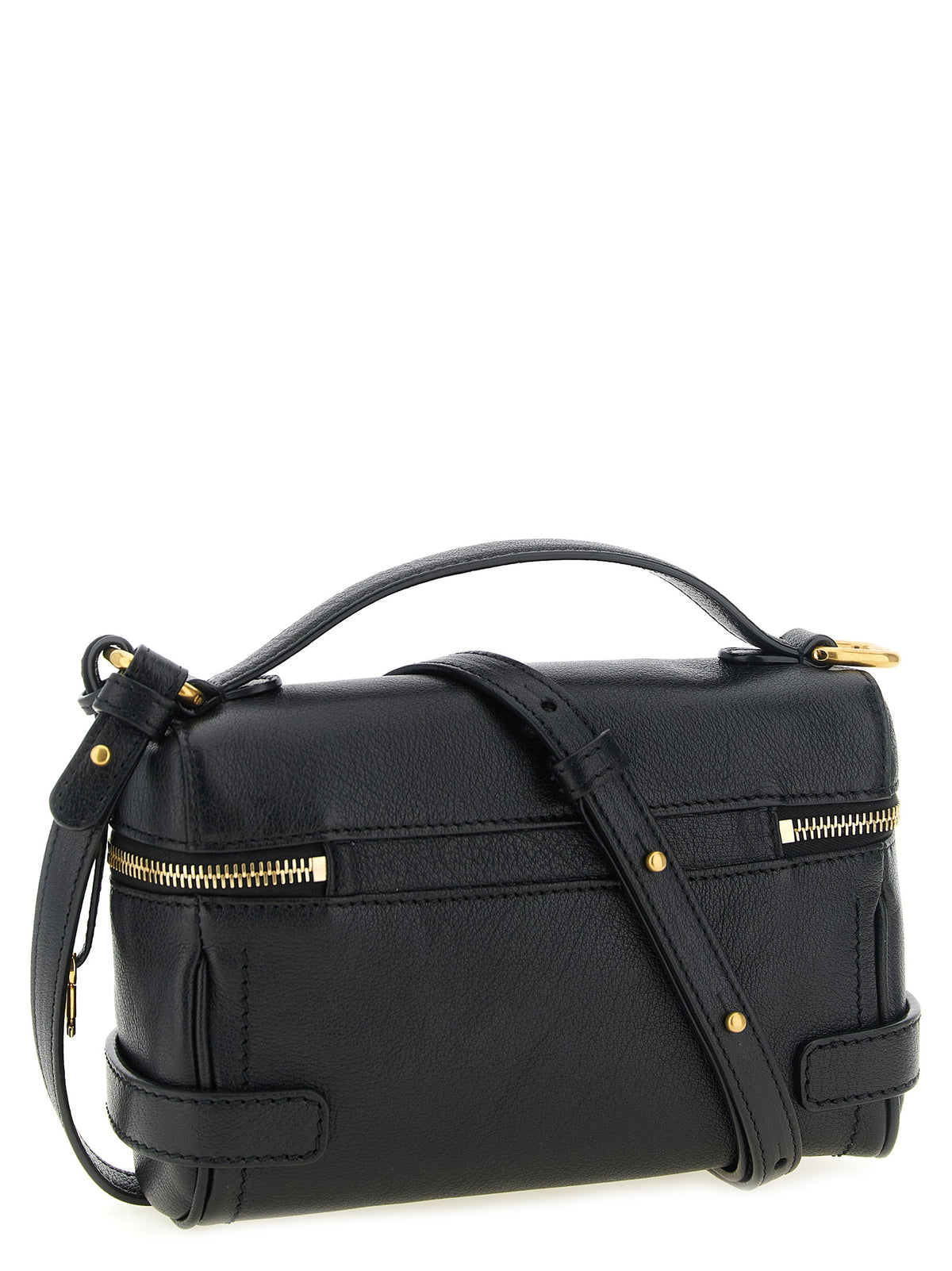 Chloé Schwarze Schultertasche aus Büffelleder
