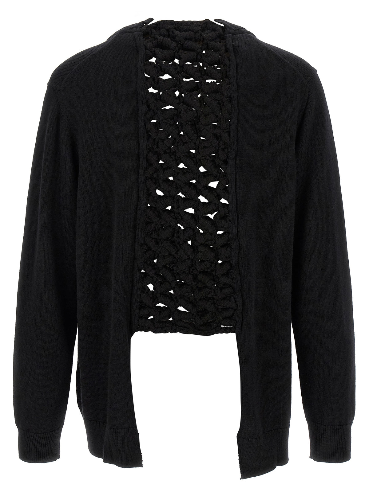 Comme Des Garçons Schwarzer Wollcardigan
