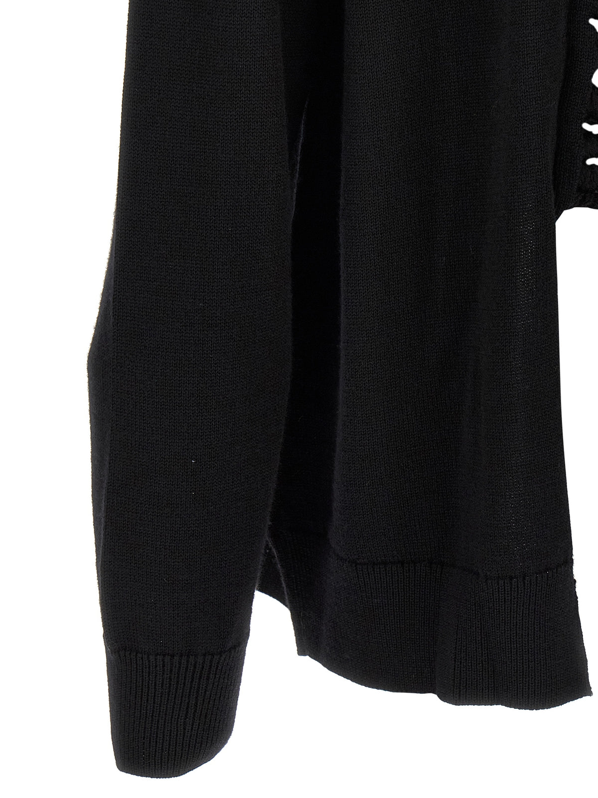 Comme Des Garçons Schwarzer Wollcardigan