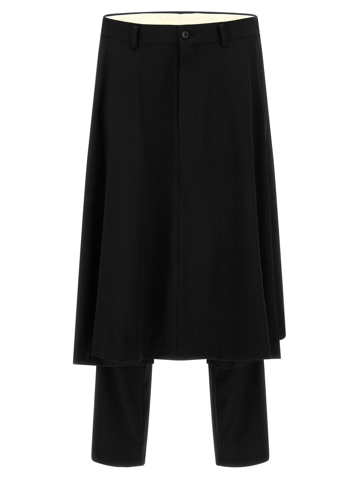 Comme Des Garçons Schwarze Wollhose