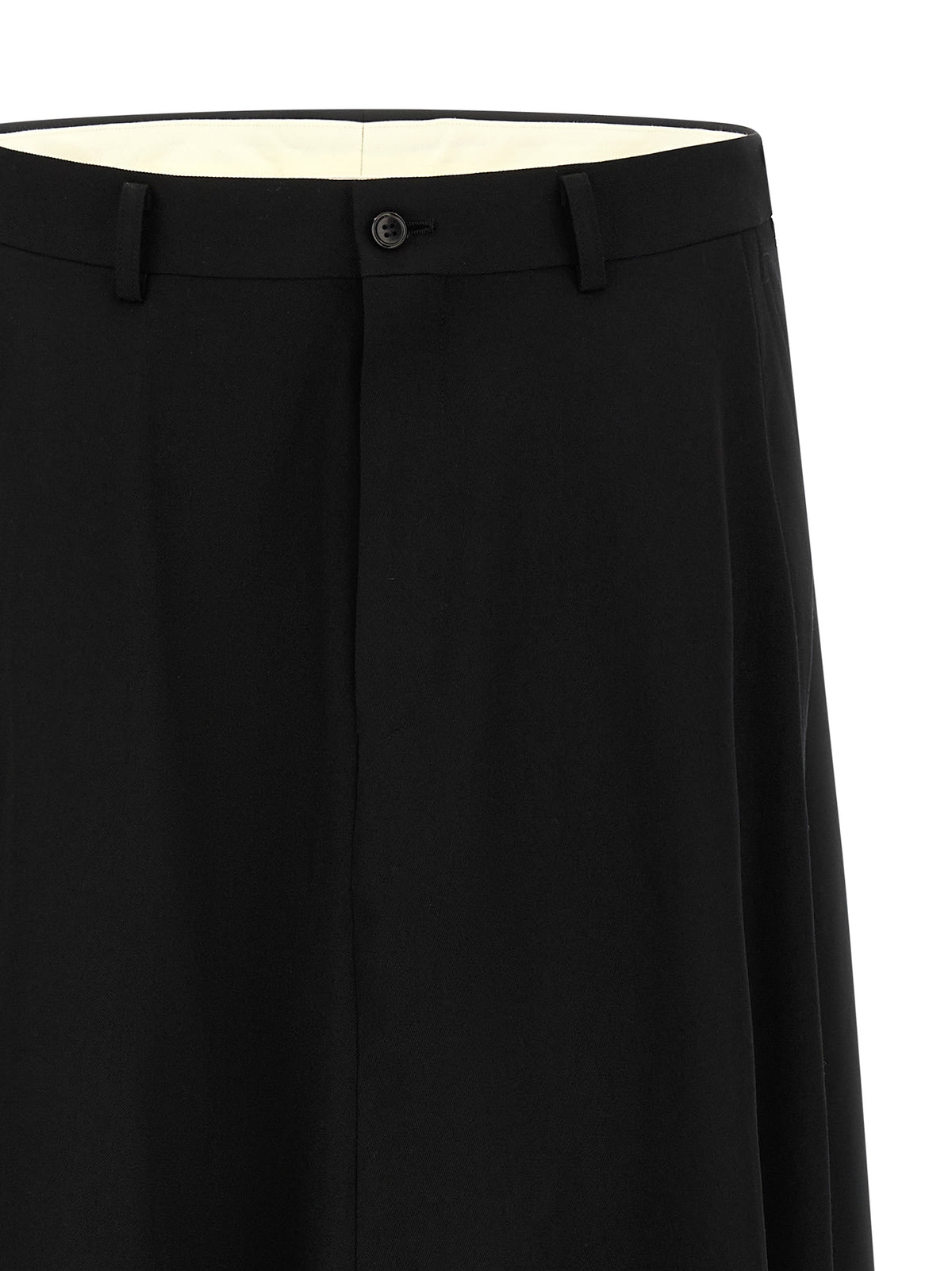 Comme Des Garçons Schwarze Wollhose