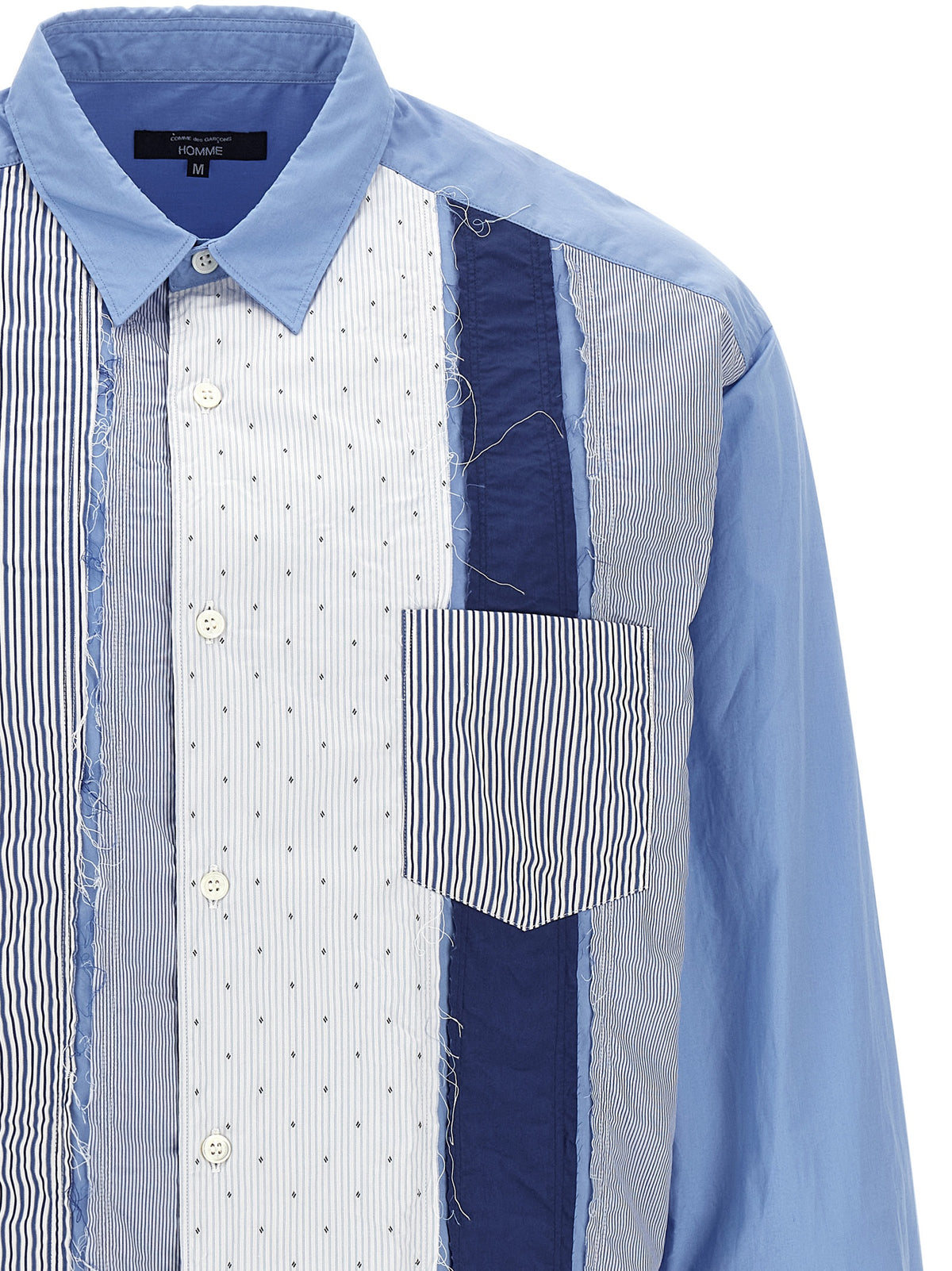 Comme Des Garçons Blaue Baumwollbluse