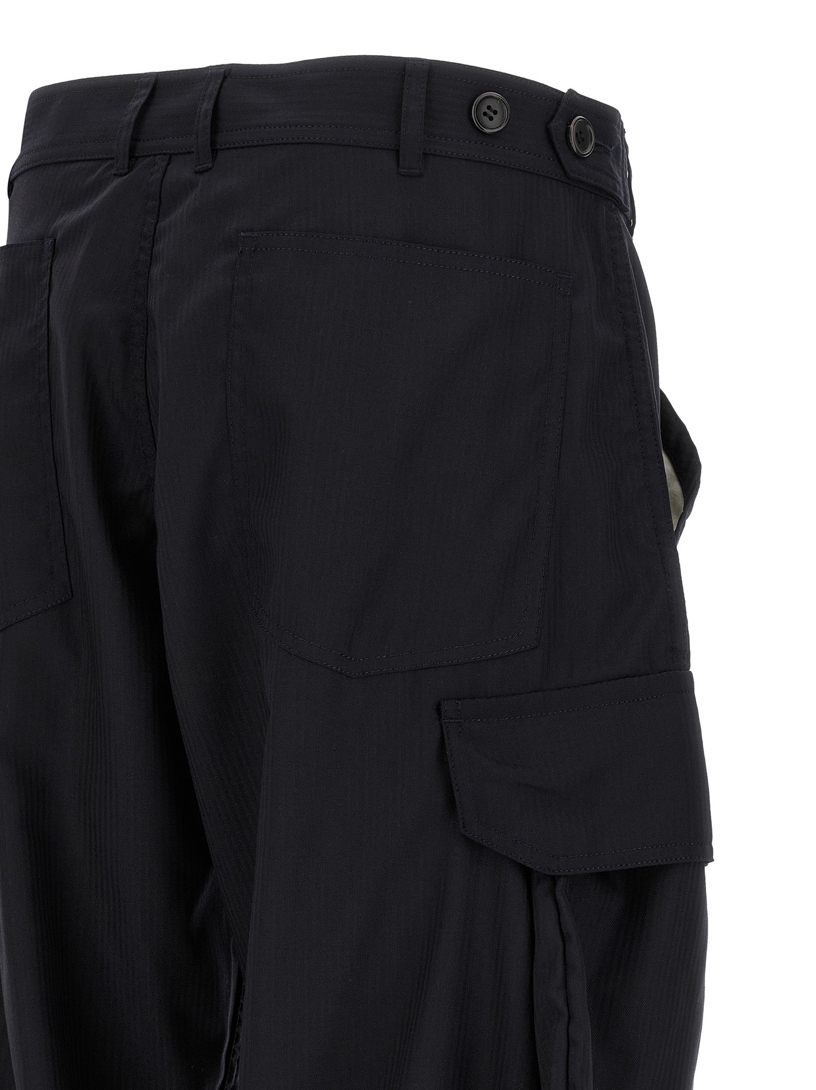 Comme Des Garçons Blaue Cargohose aus Polyester