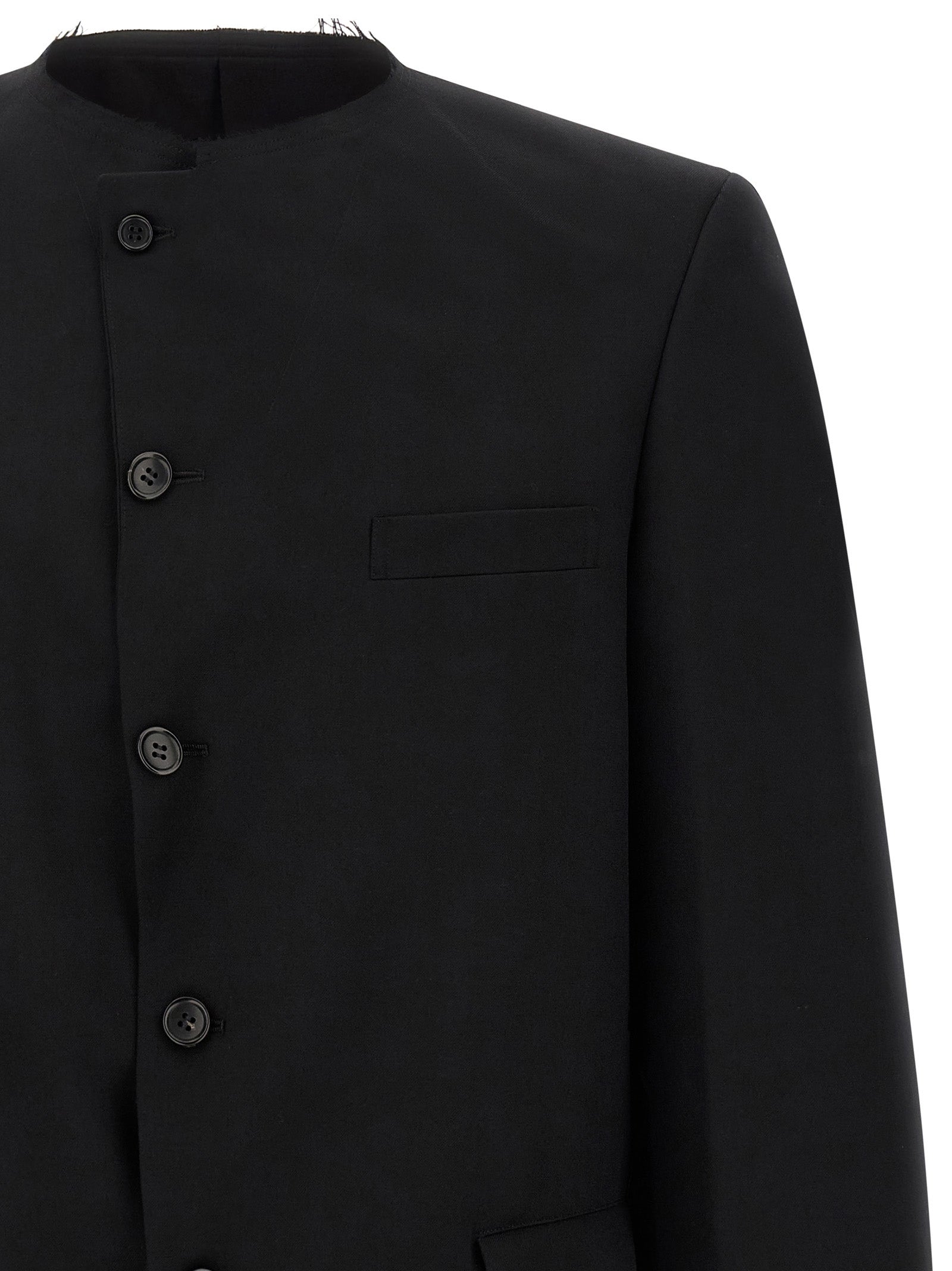 Comme Des Garçons Schwarzer Wollblazer