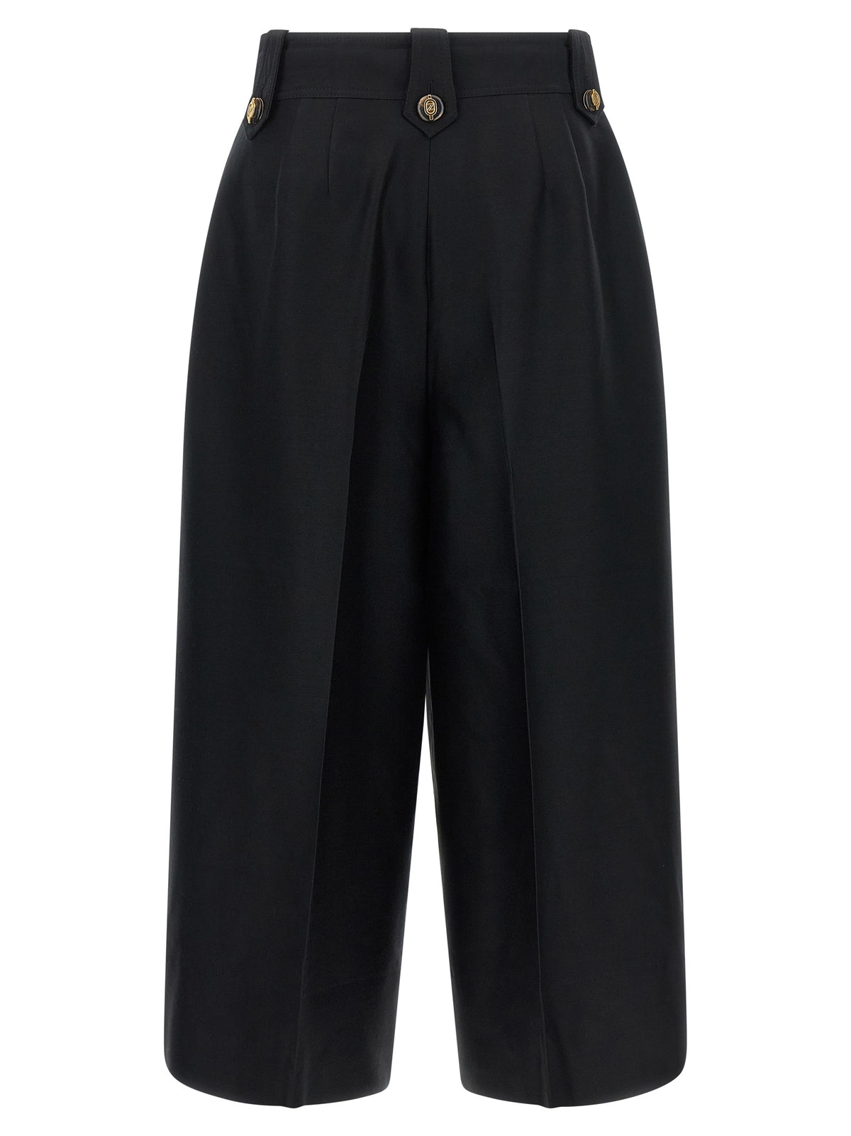 Zimmermann Schwarze Cropped Hose aus Wolle